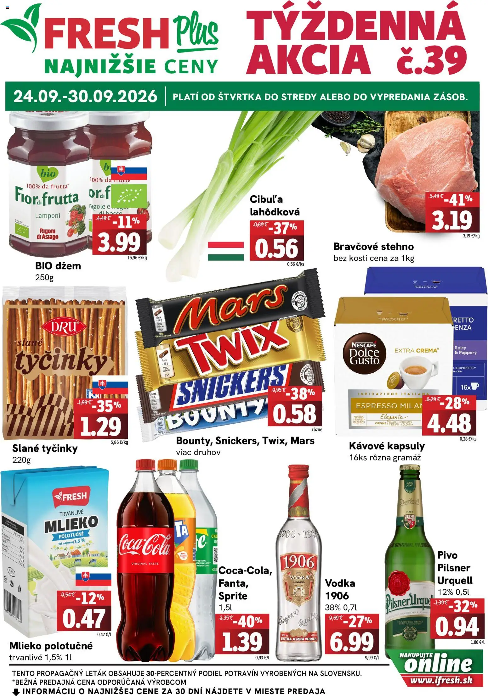 Nové Fresh akcie – leták je platný od 24.09.2026 | Strana: 1