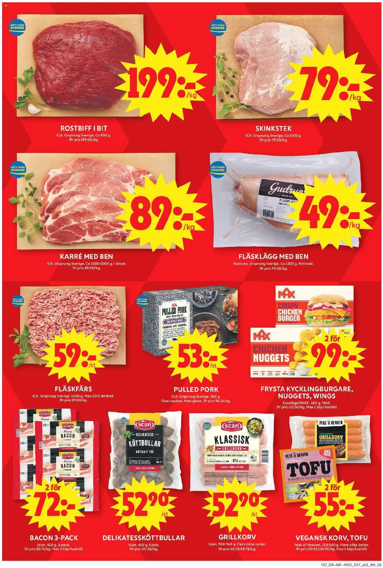ICA Maxi reklamblad aktuell från 07/09/2026 | Sida: 2 | Produkter: Tofu, Ben, Fläskfärs, Gurka