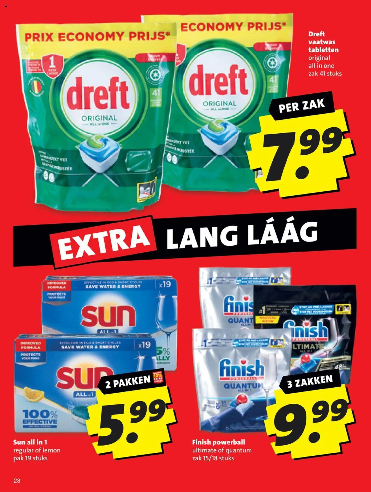 {H1} | Pagina: 28 | Producten: Vaatwas tabletten, Zak, Festék