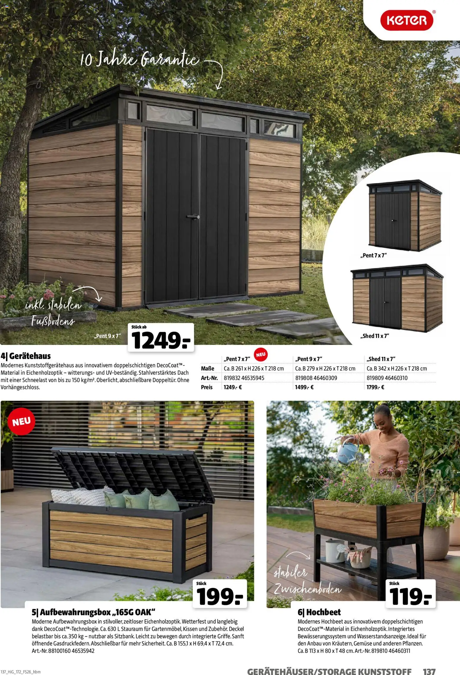 Hagebau Gartengestaltungsortiment – gültig ab 02.03.2026 | Seite: 137 | Produkte: Hochbeet, Kissen, Gemüse