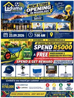Laduma Hardware specials catalogue – valid from 23/09/2026