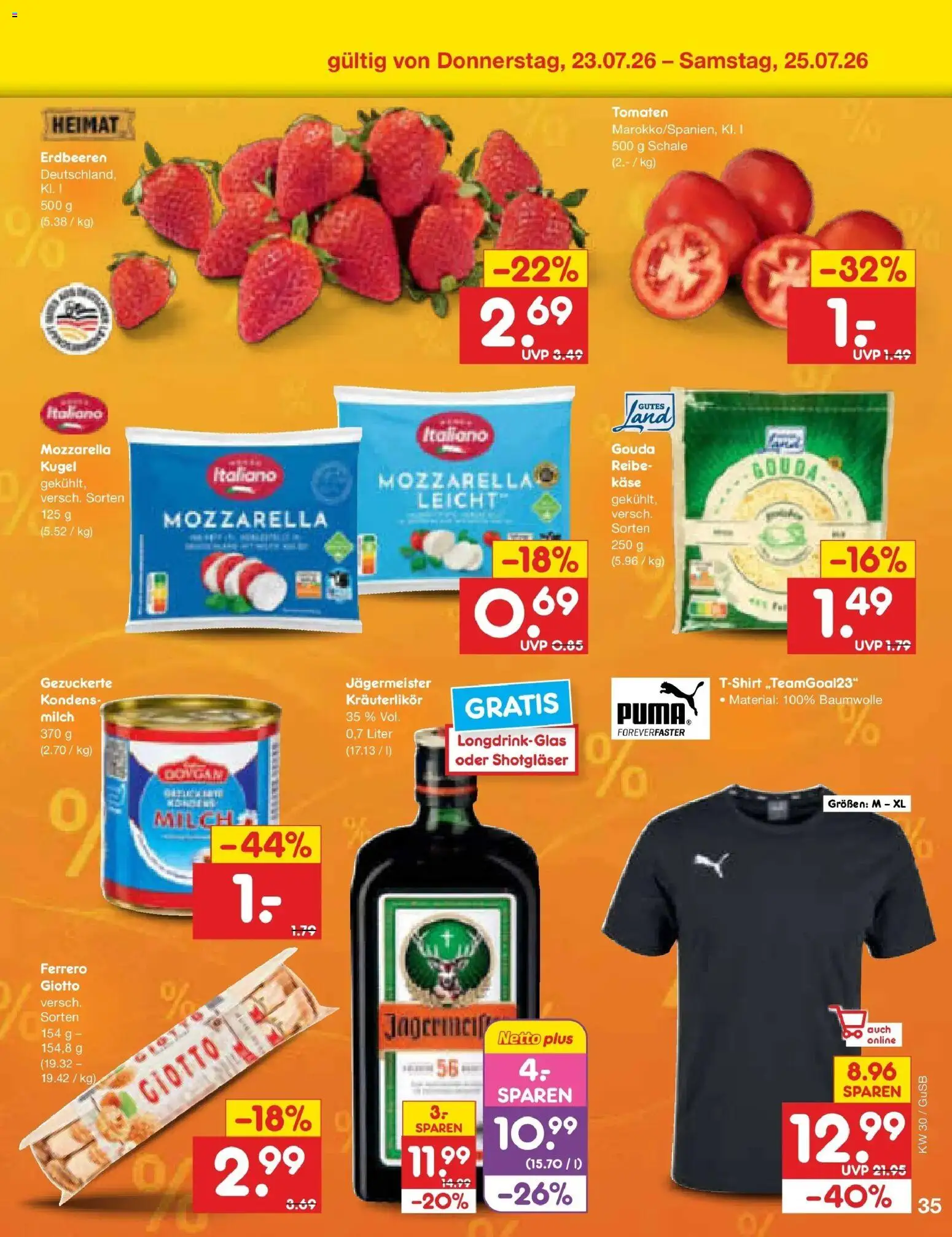 Netto Marken-Discount Prospekt Machern – gültig ab 20.07.2026 | Seite: 59 | Produkte: Milch, Käse, Gouda, Jägermeister