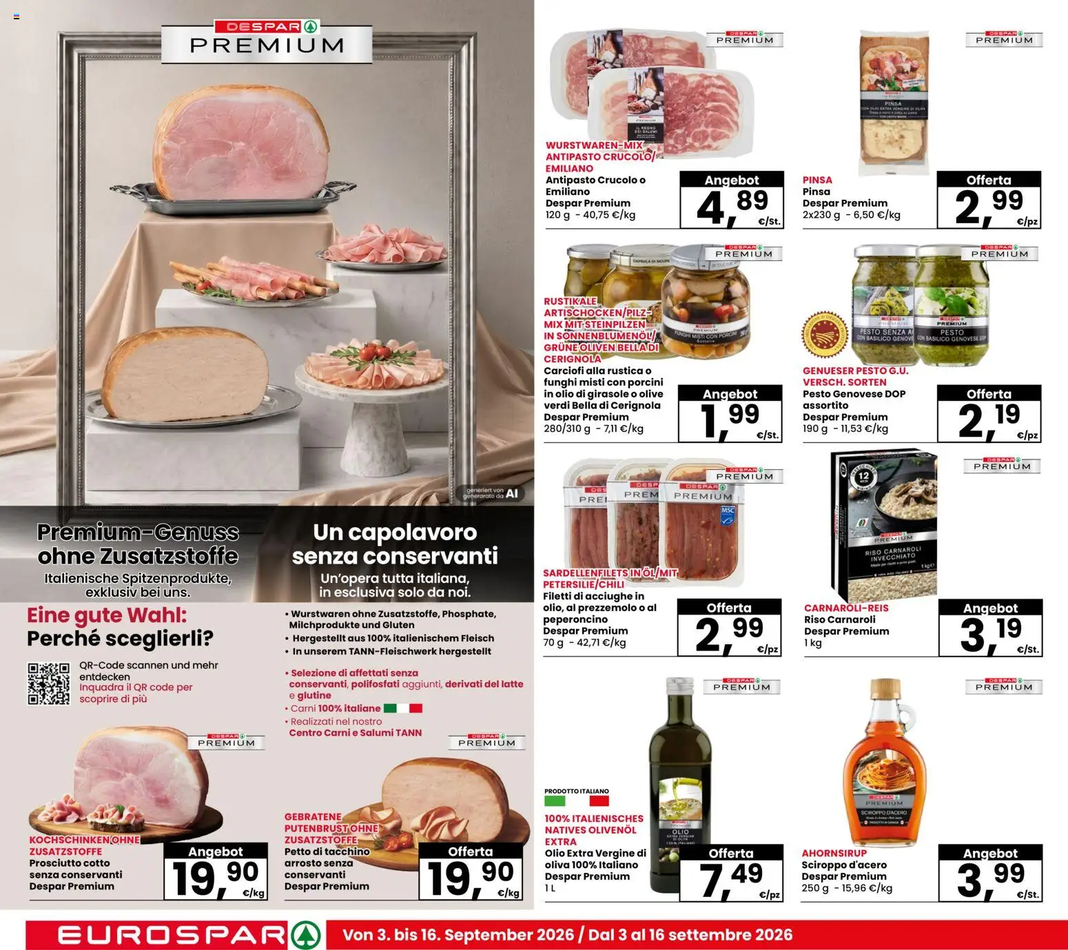Volantino Eurospar del 03/09/2026 | Pagina: 6 | Prodotti: Prosciutto Cotto, Tacchino, Prosciutto, Prezzemolo