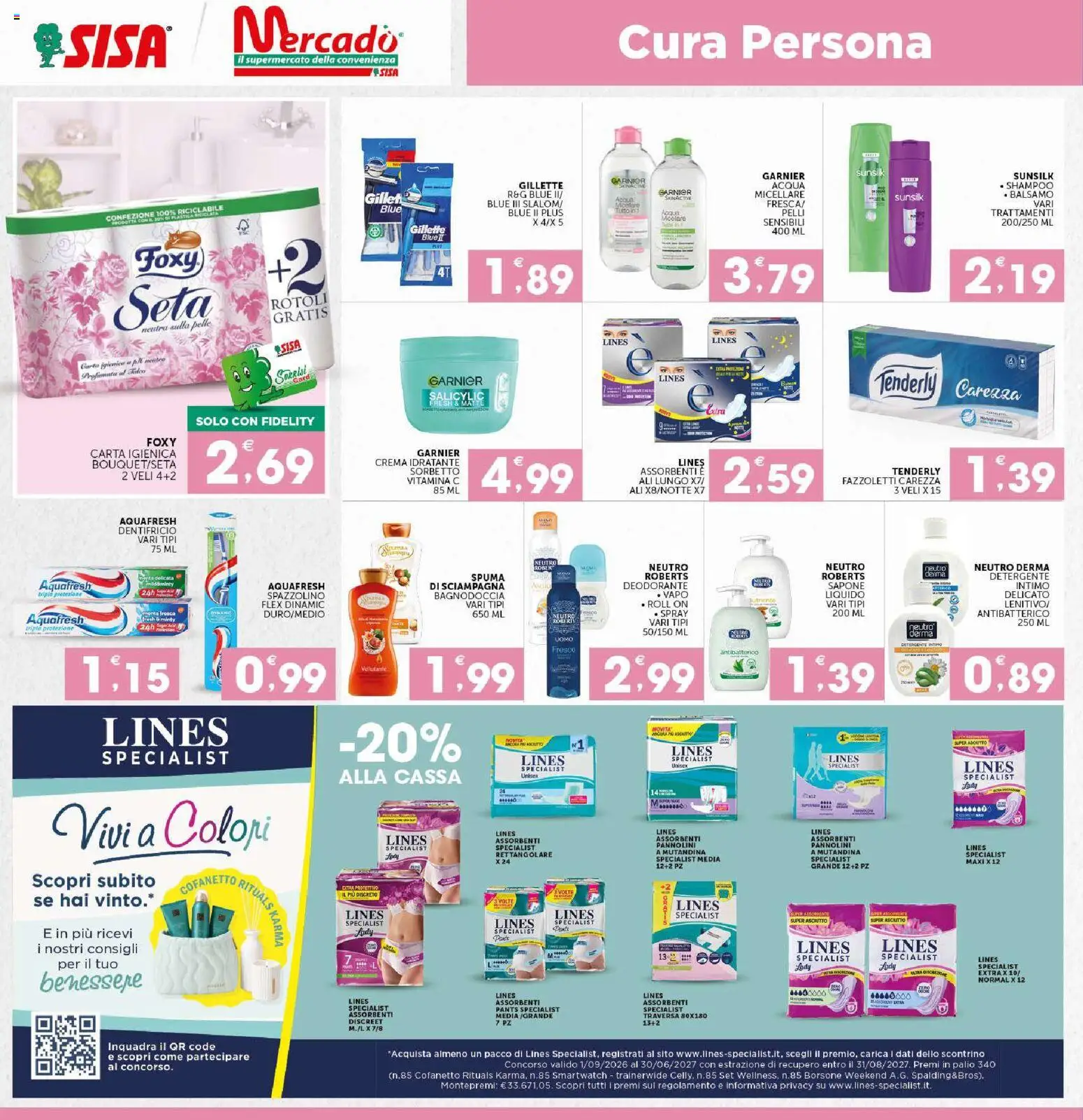 Volantino SISA del 15/10/2026 | Pagina: 18 | Prodotti: Carta igienica, Deodorante, Detergente intimo, Smartwatch