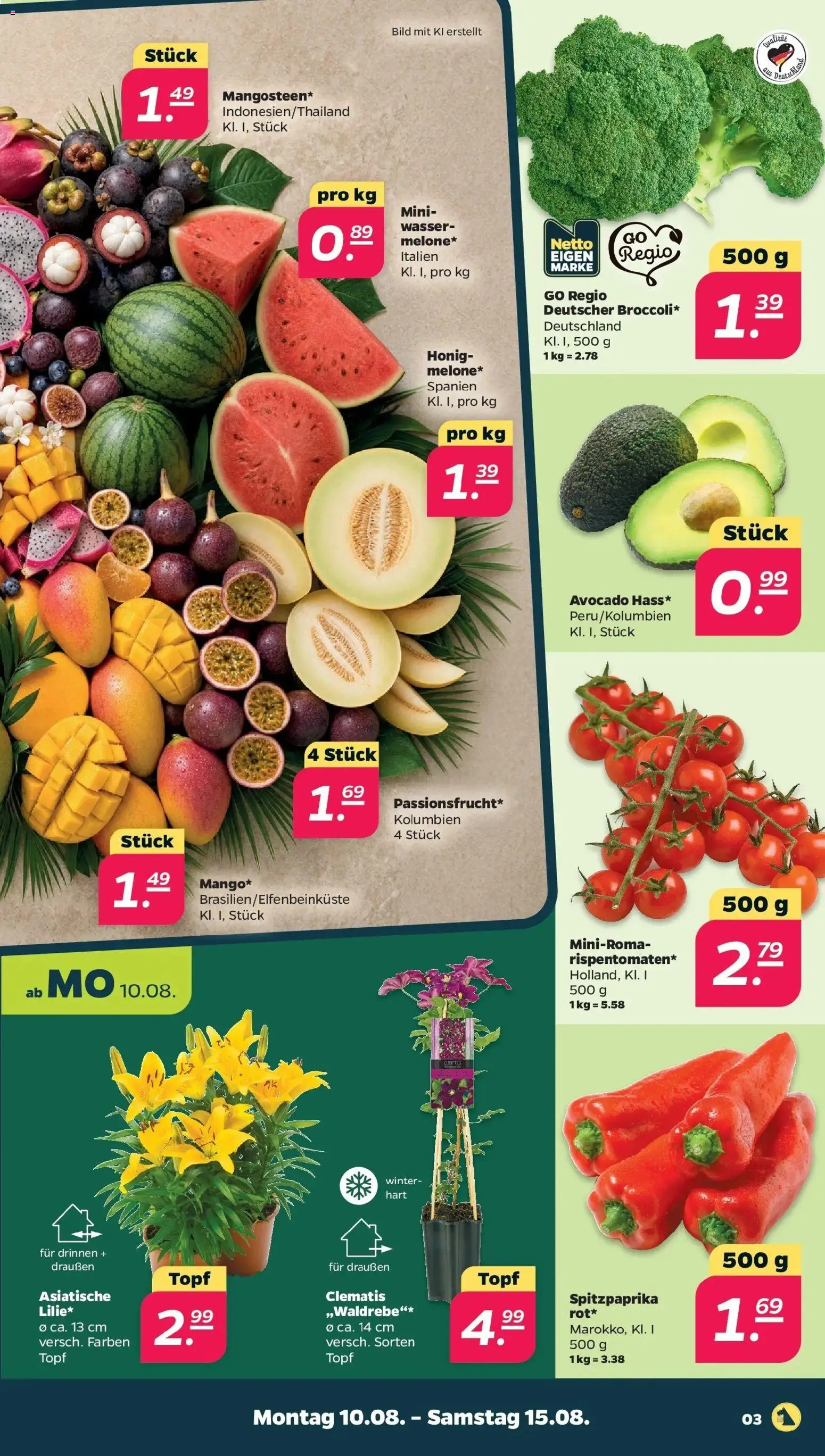 Netto - Netto APS : Wochenangebote ab 10.08.2026 → Angebote nächste Woche | Seite: 3 | Produkte: Avocado, Wasser