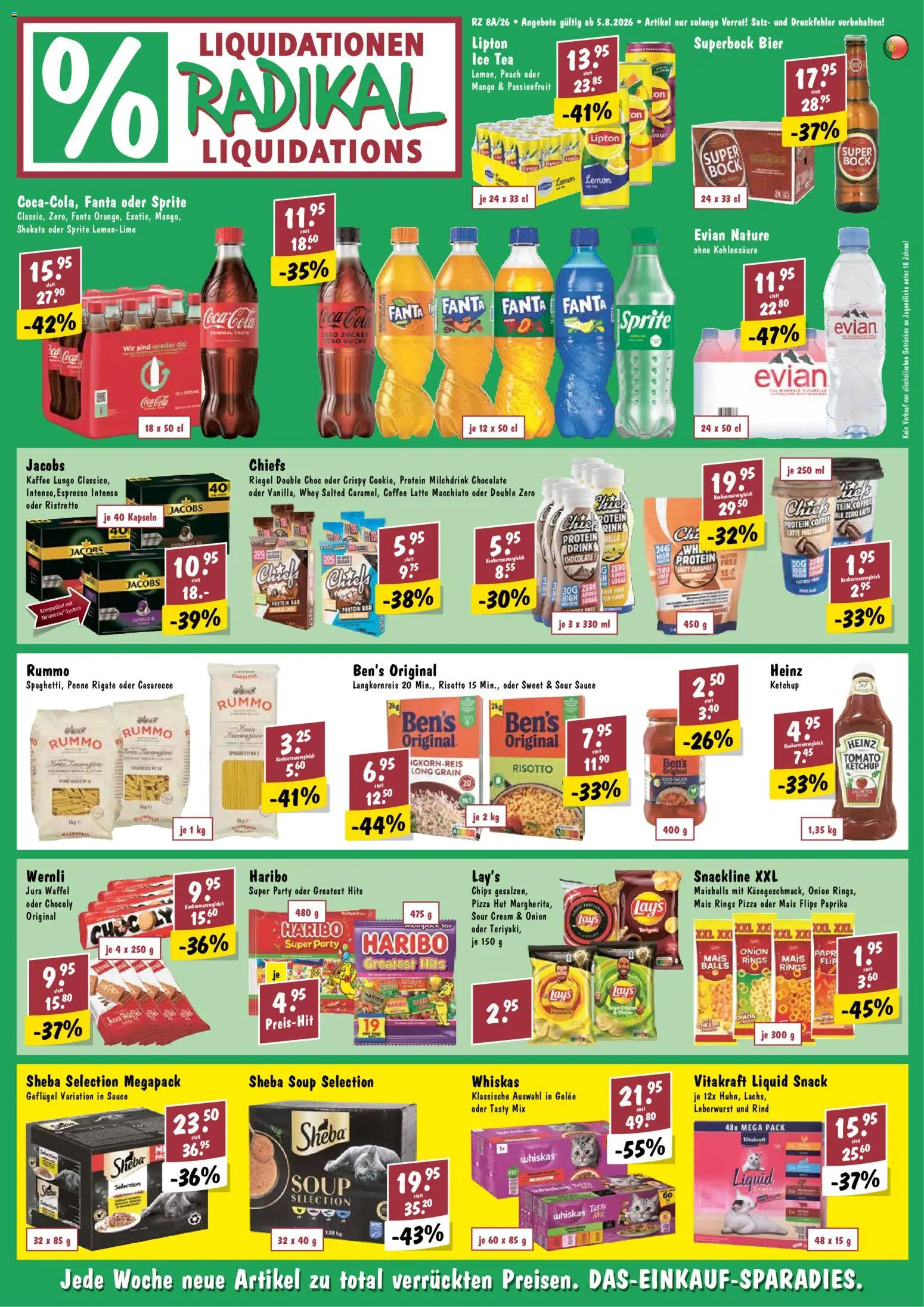 Radikal aktionen – gültig ab 05.08.2026 | Seite: 1 | Produkte: Sprite, Kaffee, Paprika, Ketchup