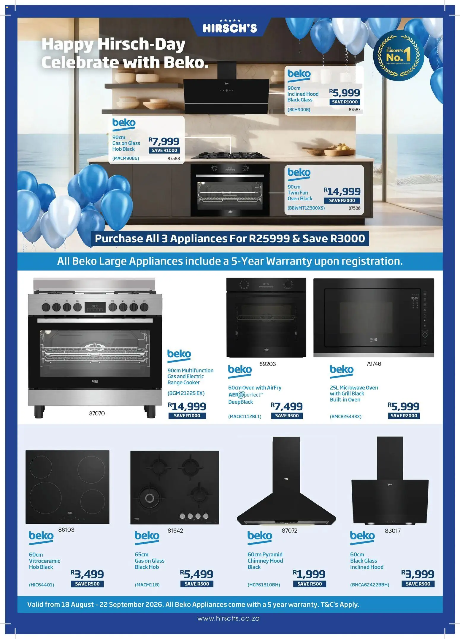 New Hirsch's catalogue – valid from 21/08/2026 | Page: 30 | Products: Hob, Grill, Fan, Hood