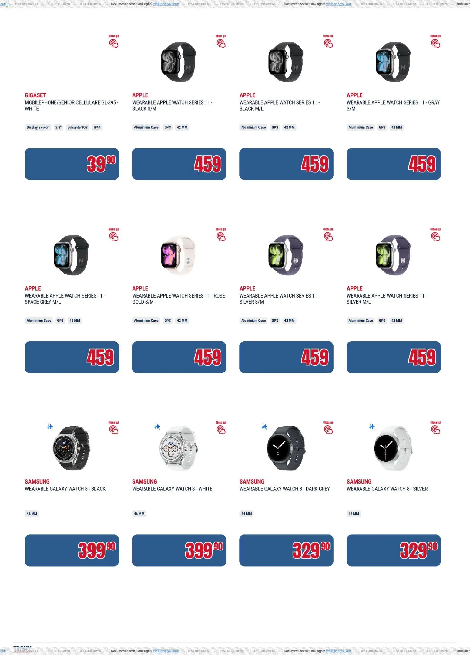 Volantino Trony del 21.05.2026 | Pagina: 13 | Prodotti: Cellulare, Apple Watch, Samsung