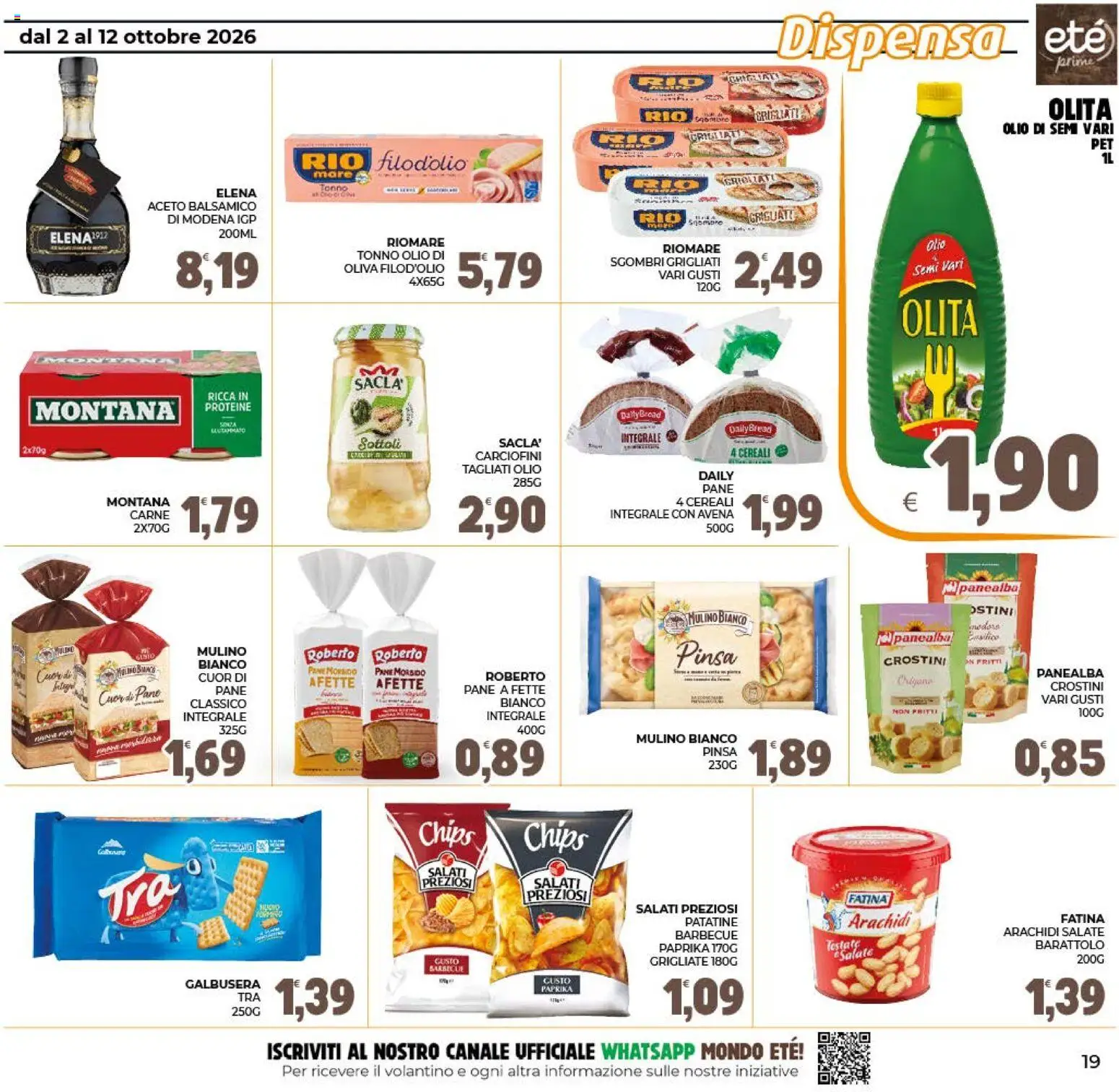 Volantino Eté del 02/10/2026 | Pagina: 19 | Prodotti: Olio di semi, Cereali, Patatine, Arachidi