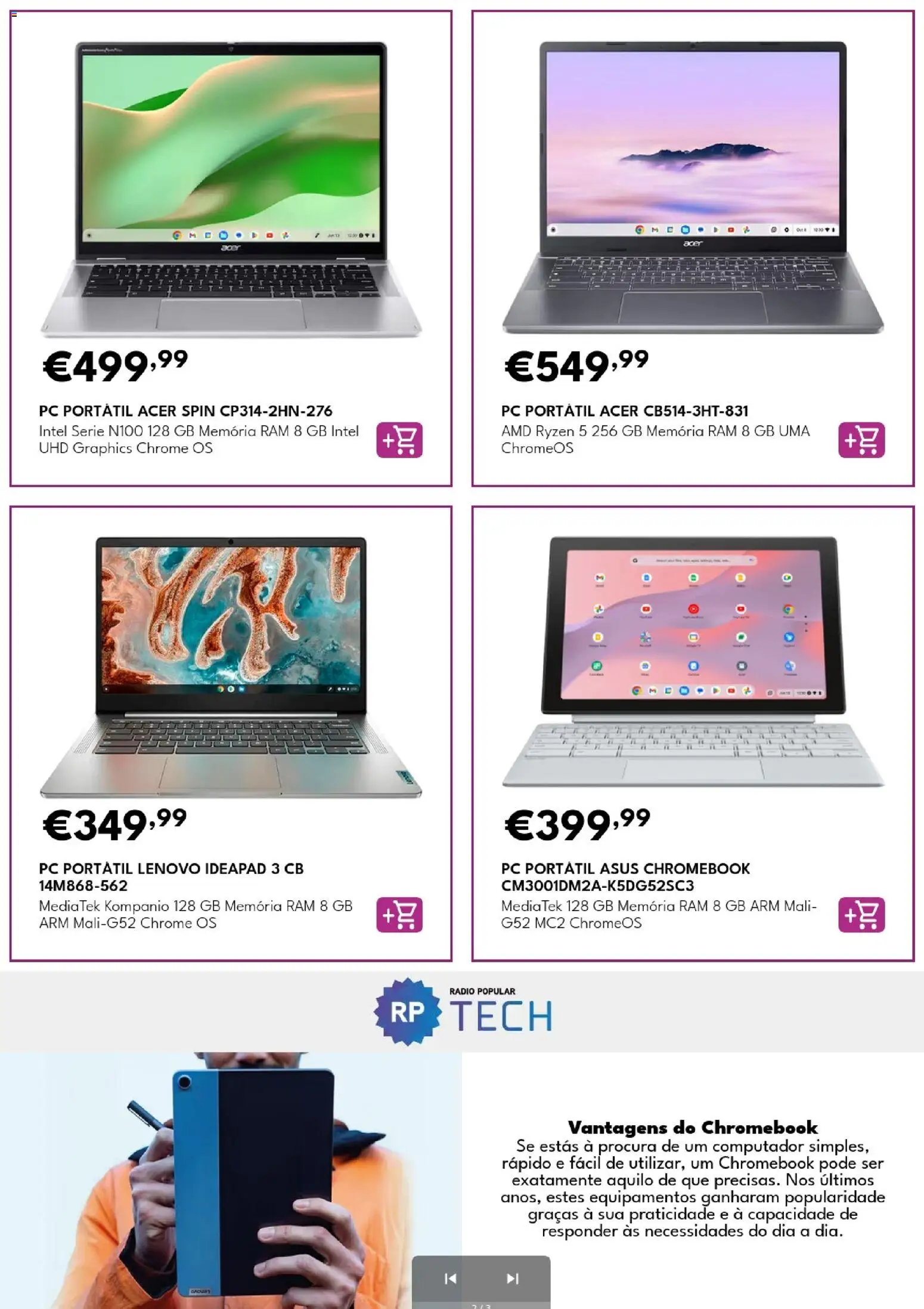 Radio Popular Especial Chromebooks │ válido de 01/09/2026 | Página: 3 | Produtos: PC, Computador, Rádio, Memória ram