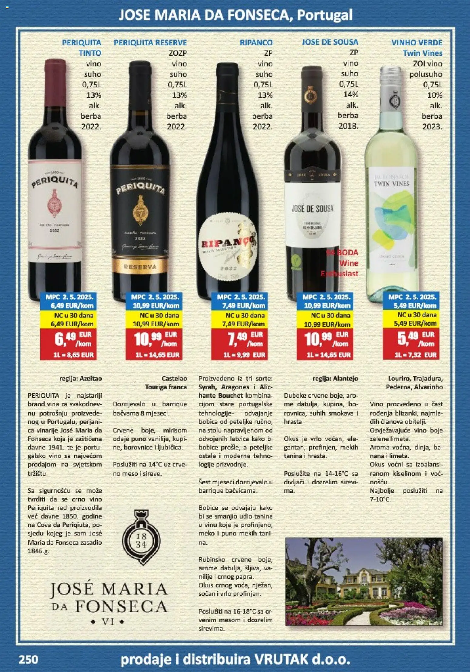 Vrutak katalog | vrijedi od 01.11.2025 | Stranica: 250 | Proizvodi: Vino, Crno vino, Limeta, Borovnice