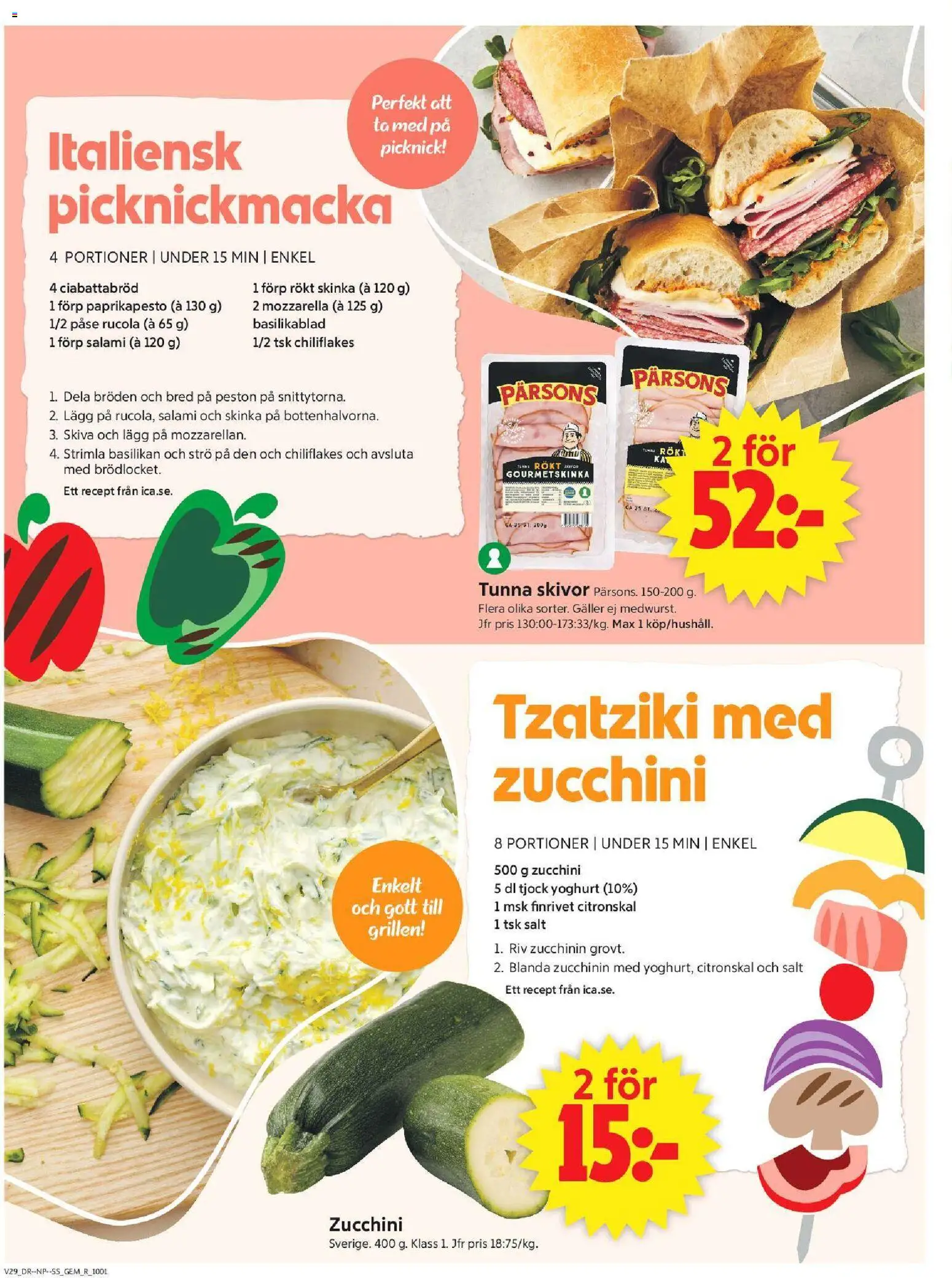 ICA Supermarket reklamblad aktuell från 13/07/2026 | Sida: 6 | Produkter: Gem, Yoghurt, Salami, Skinka