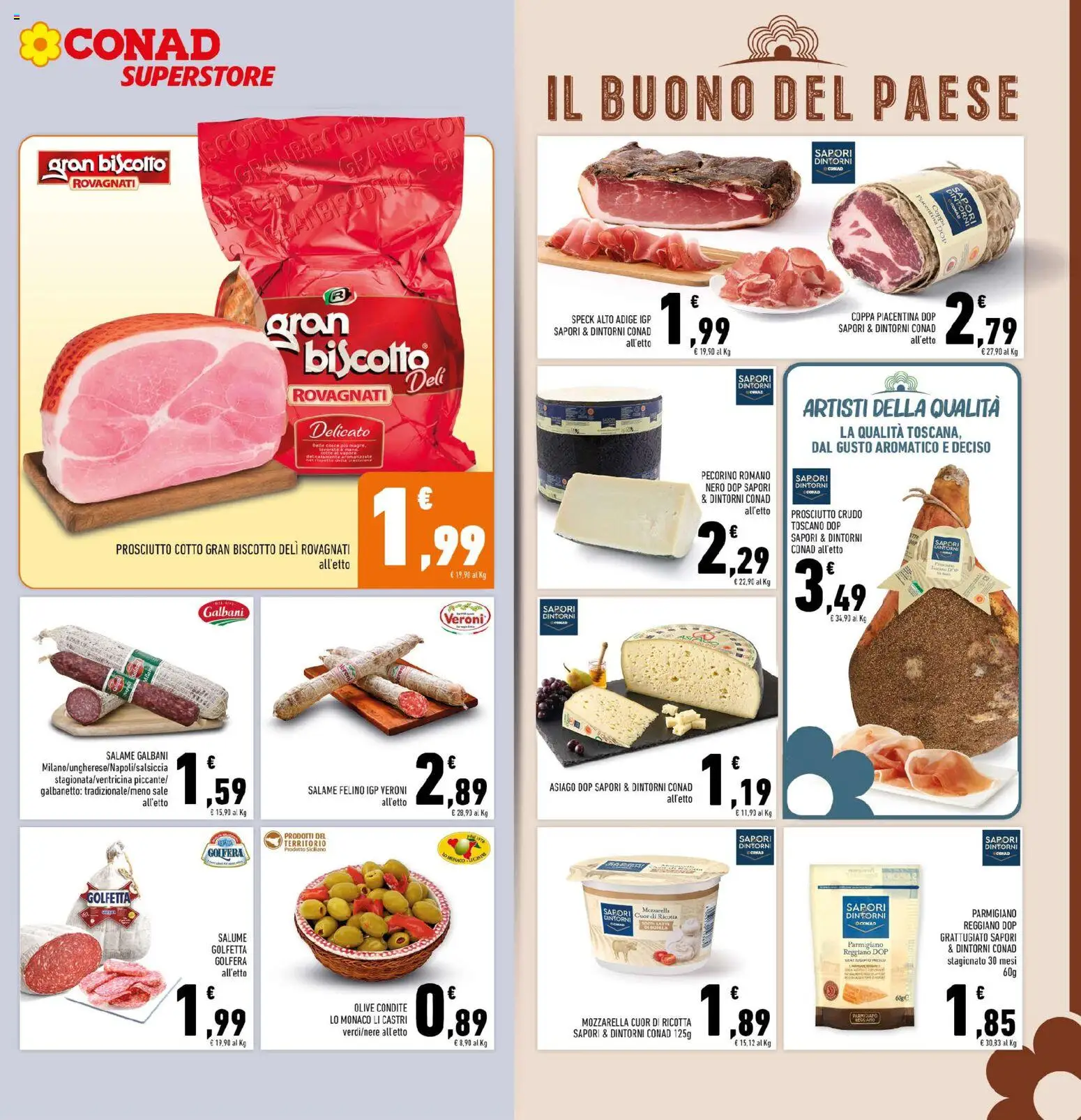 Volantino Conad del 17.06.2026 | Pagina: 7 | Prodotti: Prosciutto Cotto, Salame, Mozzarella, Parmigiano reggiano