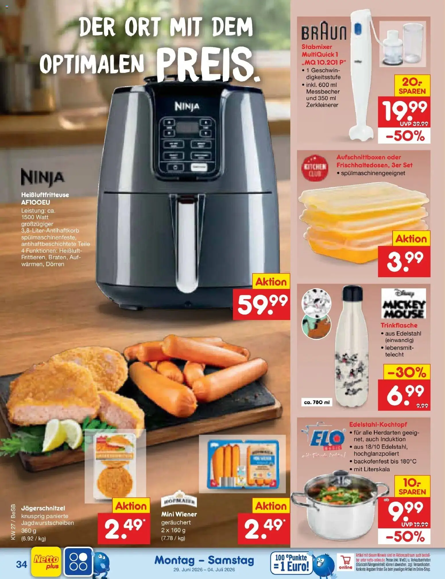 Netto Marken-Discount Prospekt Kremmen – gültig ab 29.06.2026 | Seite: 52 | Produkte: Stabmixer, Heißluftfritteuse