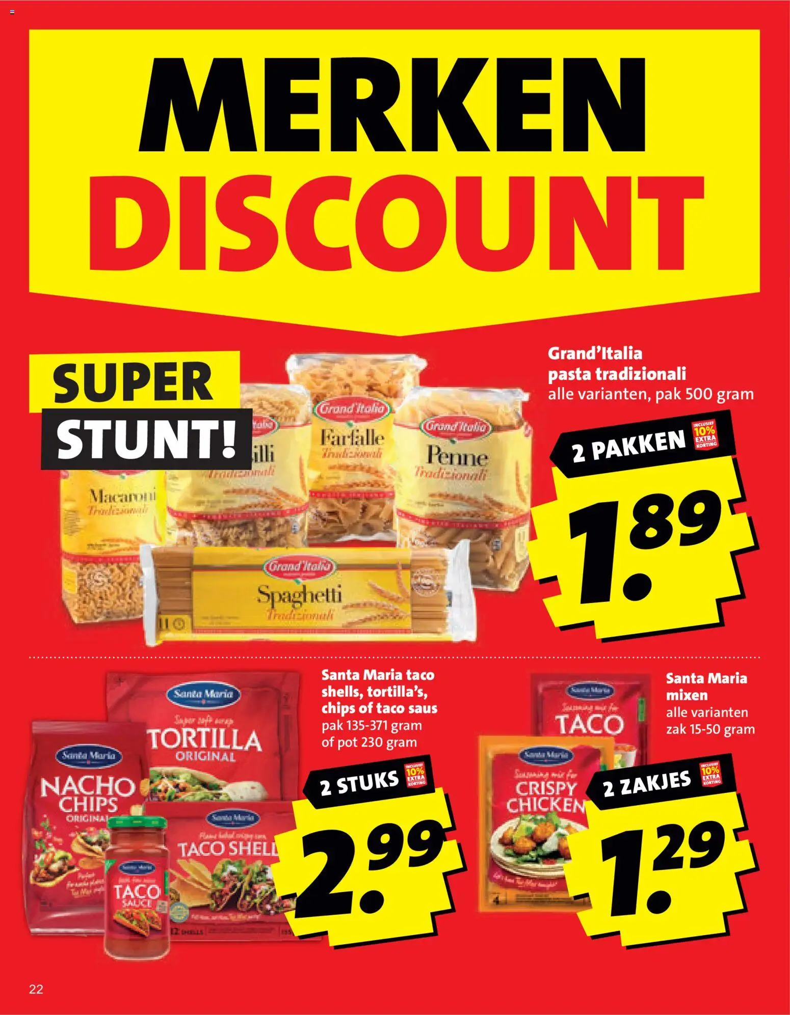 {H1} | Pagina: 22 | Producten: Pot, Macaroni, Tortilla, Saus