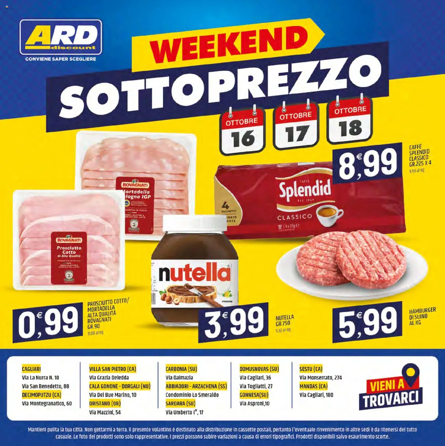 Volantino ARD Discount del 08/10/2026 | Pagina: 24 | Prodotti: Prosciutto Cotto, Latte, Mortadella, Hamburger