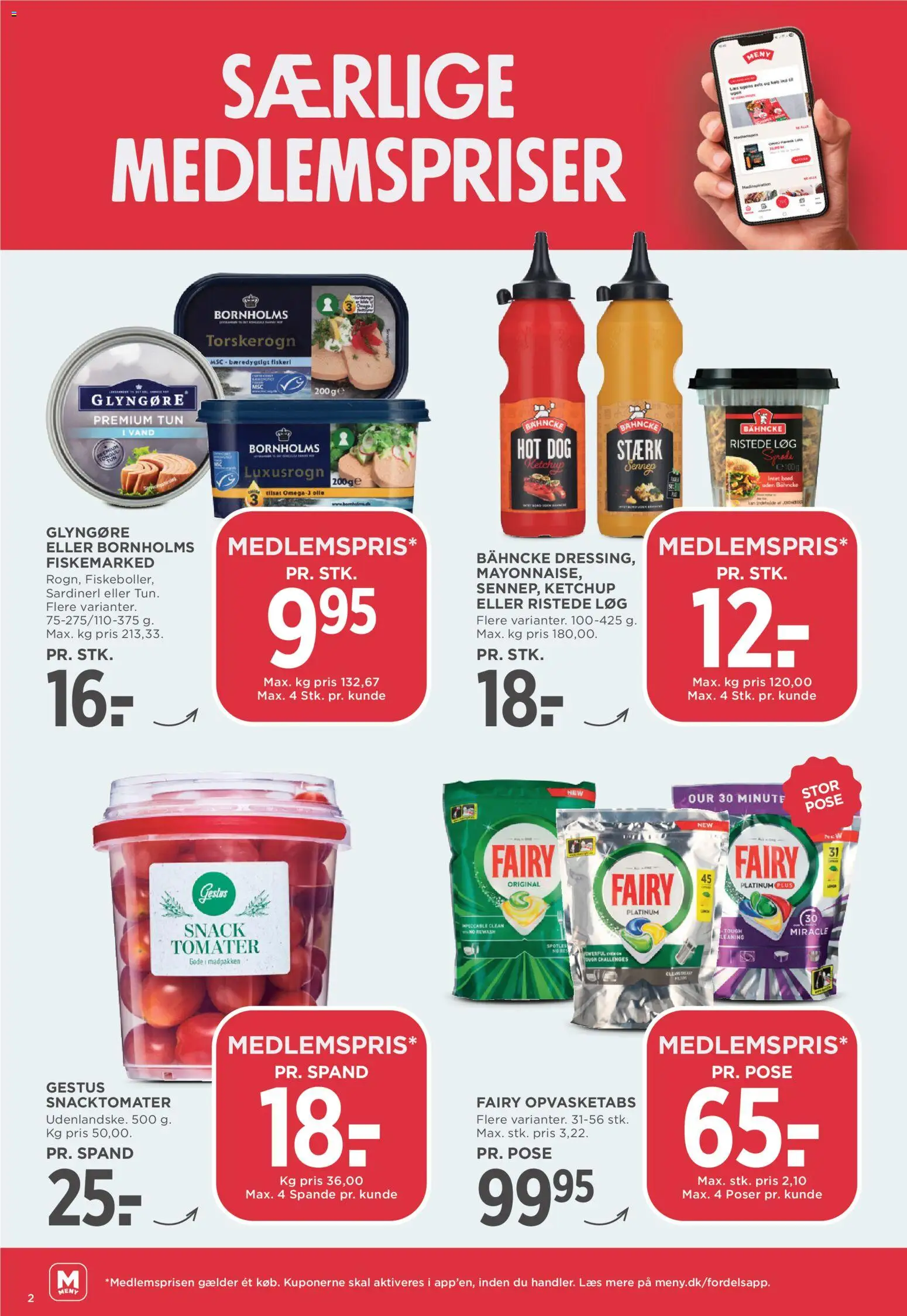 Meny tilbudsavis – gyldig fra 24.04.2026 | Side: 2 | Produkter: Tomater, Ristede Løg, Bord, Torskerogn