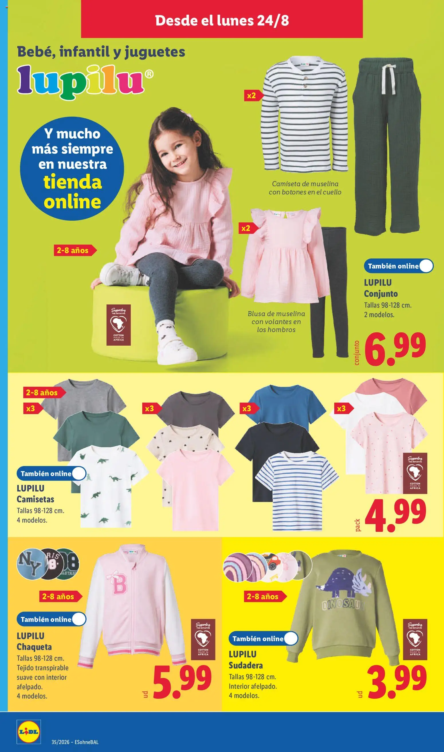 Lidl folleto de bazar │ válido desde el 24/08/2026 | Página: 6 | Productos: Blusa, Sudadera, Chaqueta, Juguetes