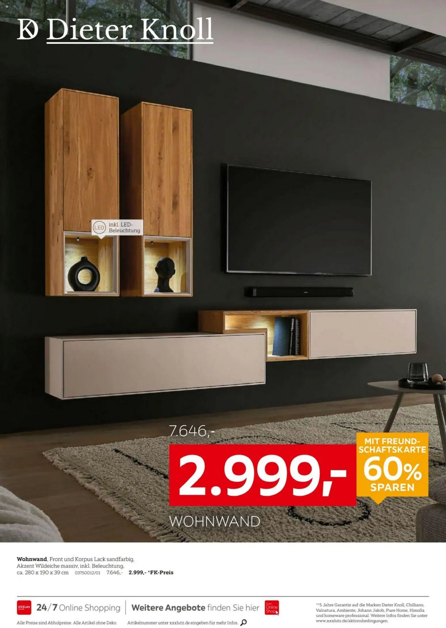 XXXLutz Bis zu 73% auf Wohnen – gültig ab 05.09.2026 | Seite: 8 | Produkte: Wohnwand