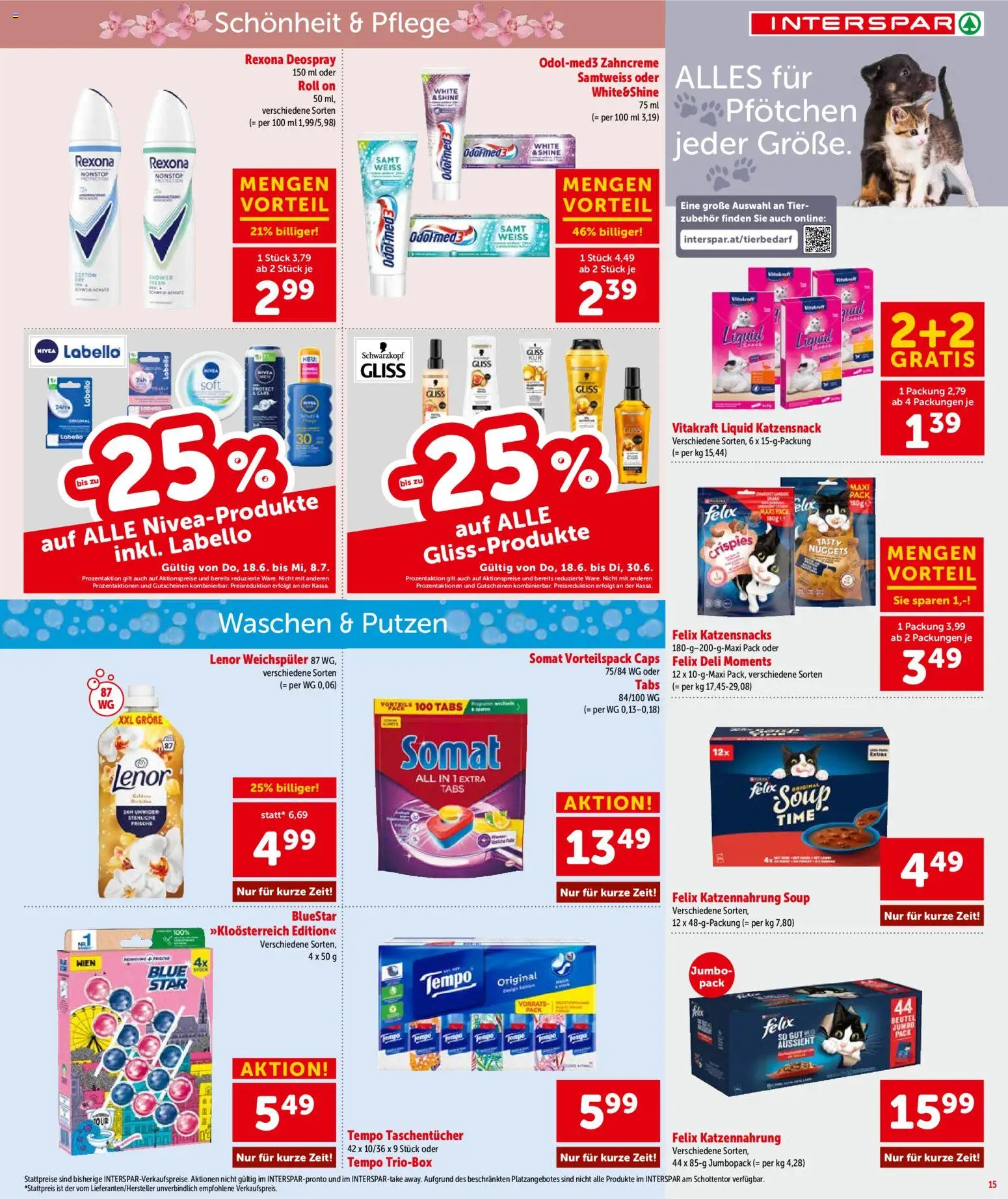 Interspar Flugblatt - Niederösterreich gültig ab 18.06.2026 | Seite: 15 | Produkte: Weichspüler