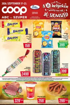 COOP - Abc & Szuper / Tisza - amely érvényes a következő dátumtól: 2026.09.17.