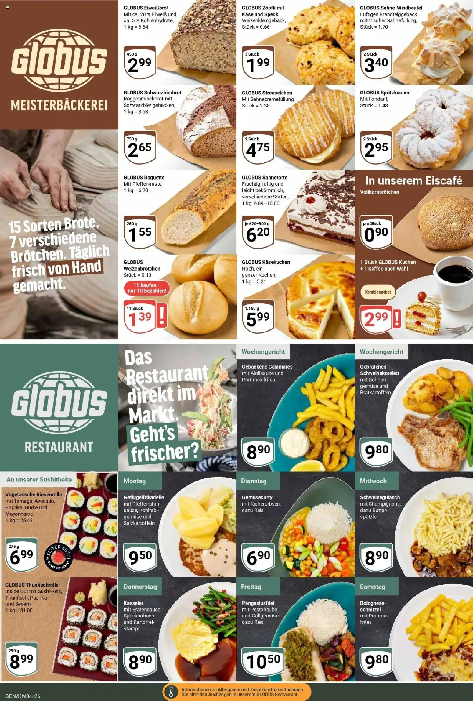Globus Prospekt Gensingen (ab 17.08.2026) » Angebote online | Seite: 8 | Produkte: Käse, Kohlrabi, Baguette, Gemüse