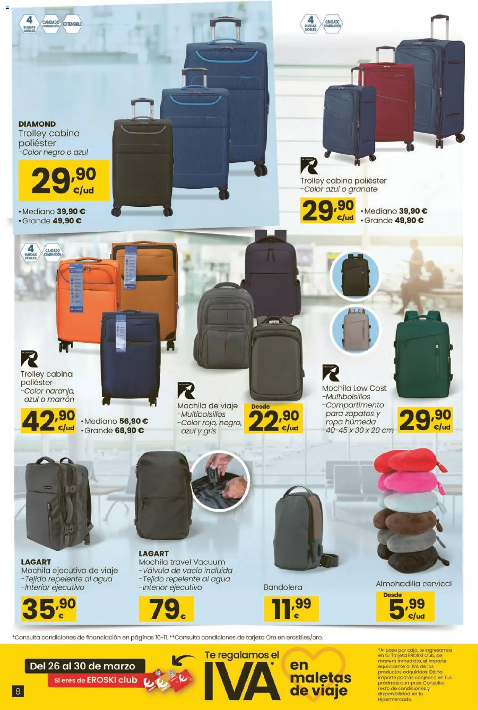Eroski Qué planazo │ válido desde el 26.03.2026 | Página: 8 | Productos: Mochila, Té, Ropa