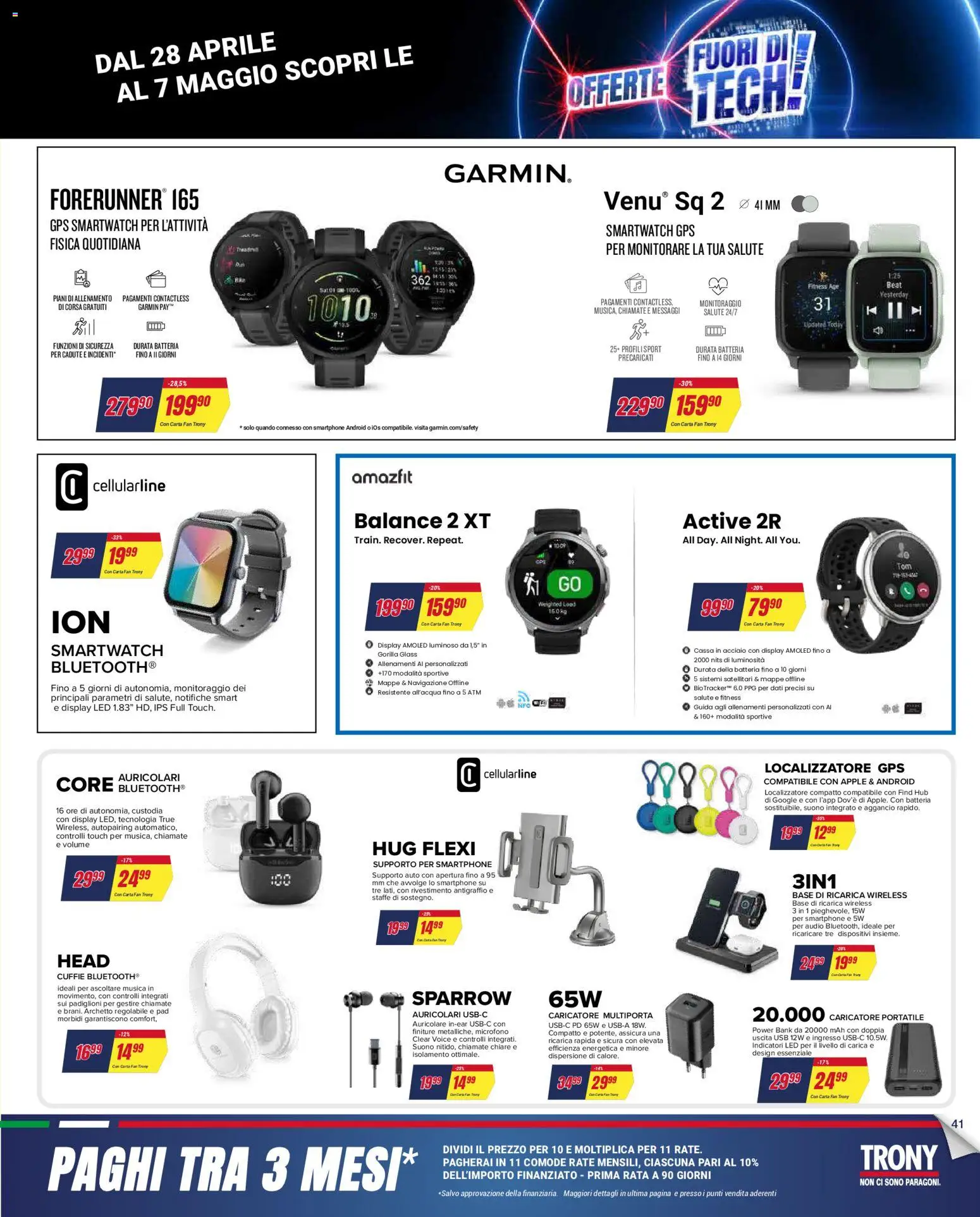 Volantino Trony del 28.04.2026 | Pagina: 41 | Prodotti: Smartphone, Monitorare, Microfono, Navigazione
