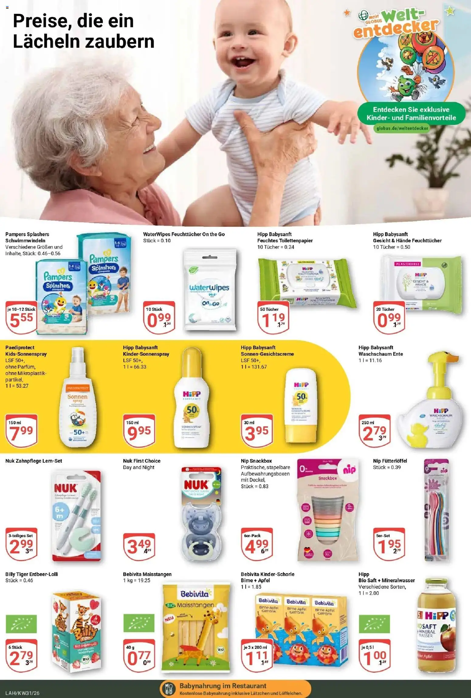 Globus Prospekt Lahnstein – gültig ab 27.07.2026 | Seite: 17 | Produkte: Äpfel, Babynahrung, Saft, Ente