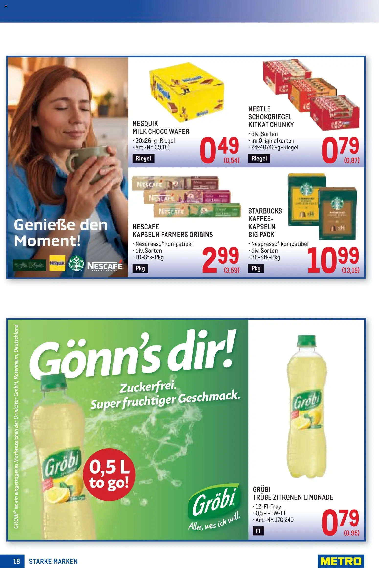 Metro angebote Starke Marken gültig ab 01.10.2026 | Seite: 18 | Produkte: Kaffee