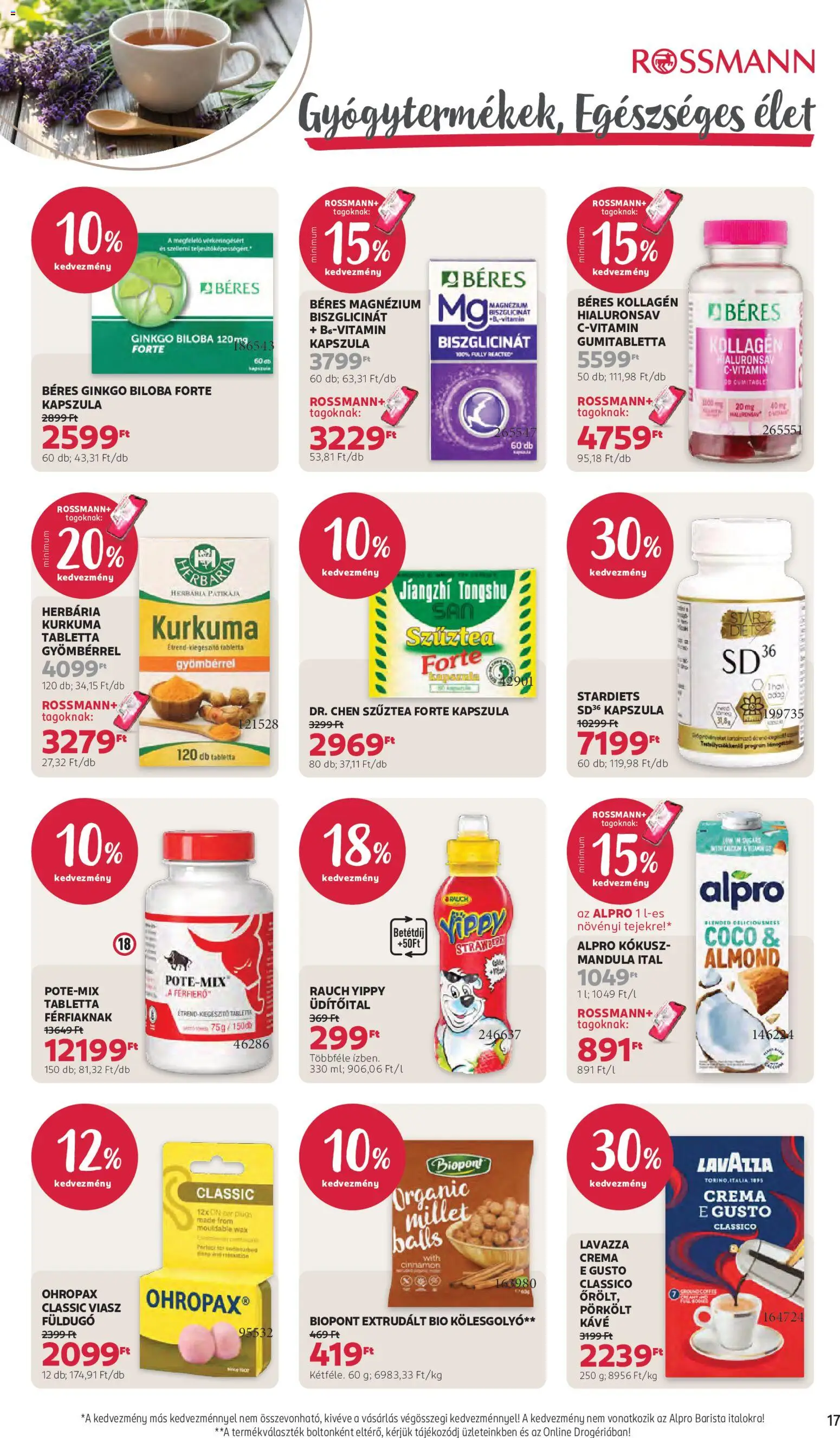 Rossmann akciós ujság - amely érvényes a következő dátumtól: 01.06.2026 | Oldal: 19 | Termékek: Alpro, Kurkuma, Kávé, Tea