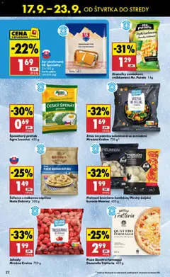 Biedronka leták platný od 17.09.2026 | Strana: 22 | Produkty: Pirohy, Pizza, Jahody, Špenát