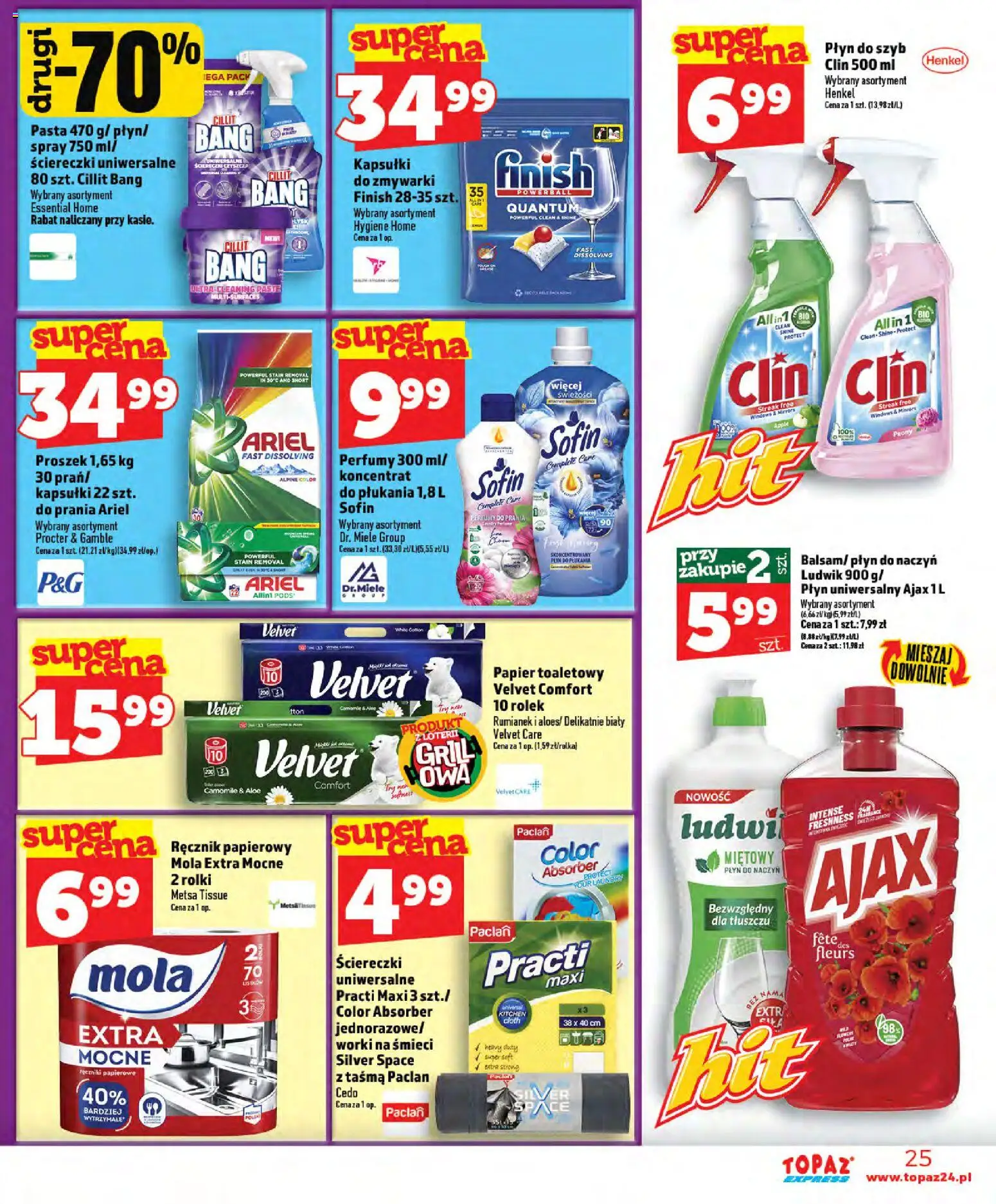 Topaz gazetka - Express od 11.06.2026 | Strona: 25 | Produkty: Papier toaletowy, Grill, Perfumy, Kapsułki finish