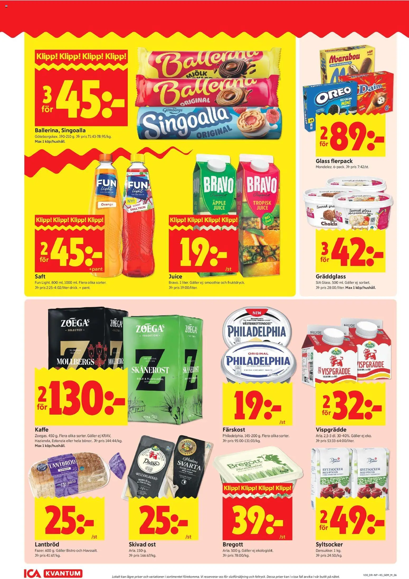 ICA Kvantum reklamblad aktuell från 20/07/2026 | Sida: 6 | Produkter: Salt, Ballerina, Oreo, Äpple