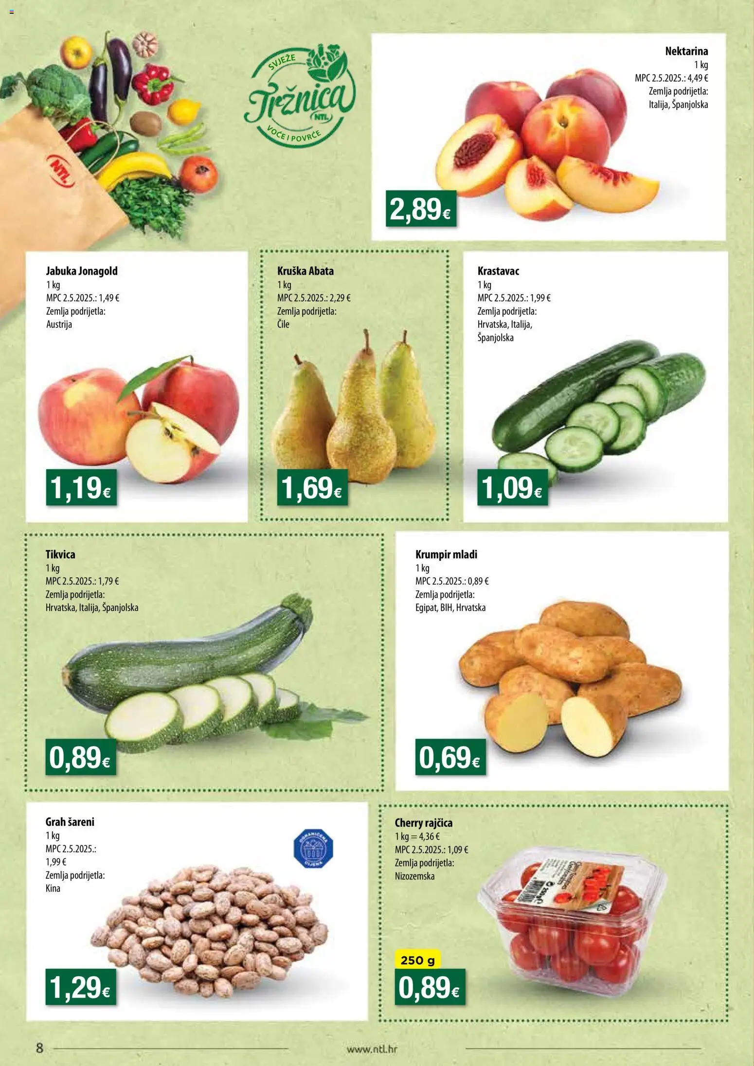 NTL katalog | vrijedi od 03.06.2026 | Stranica: 8 | Proizvodi: Krastavac, Krumpir, Povrće, Voće