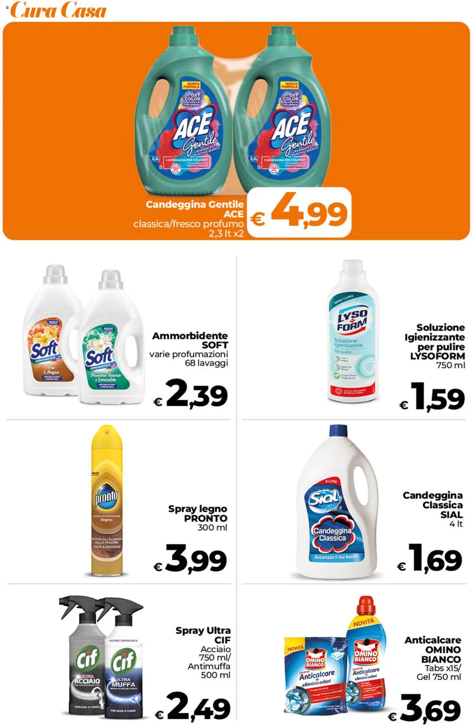 Volantino Ipercoop del 02/10/2026 | Pagina: 44 | Prodotti: Ammorbidente, Candeggina, Anticalcare, Profumo
