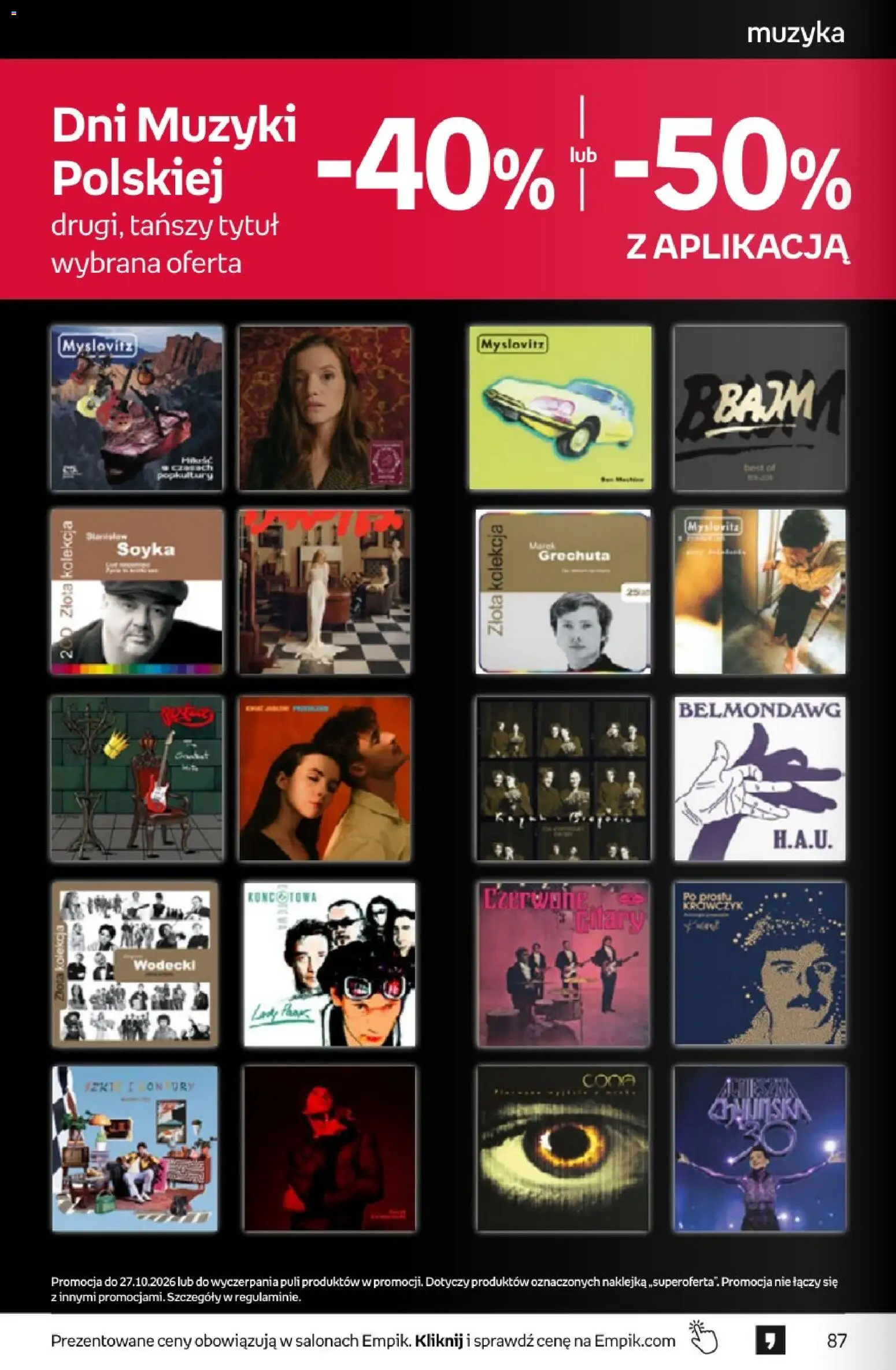Empik promocje - Tom kultury Muzyka od 14.10.2026 | Strona: 12