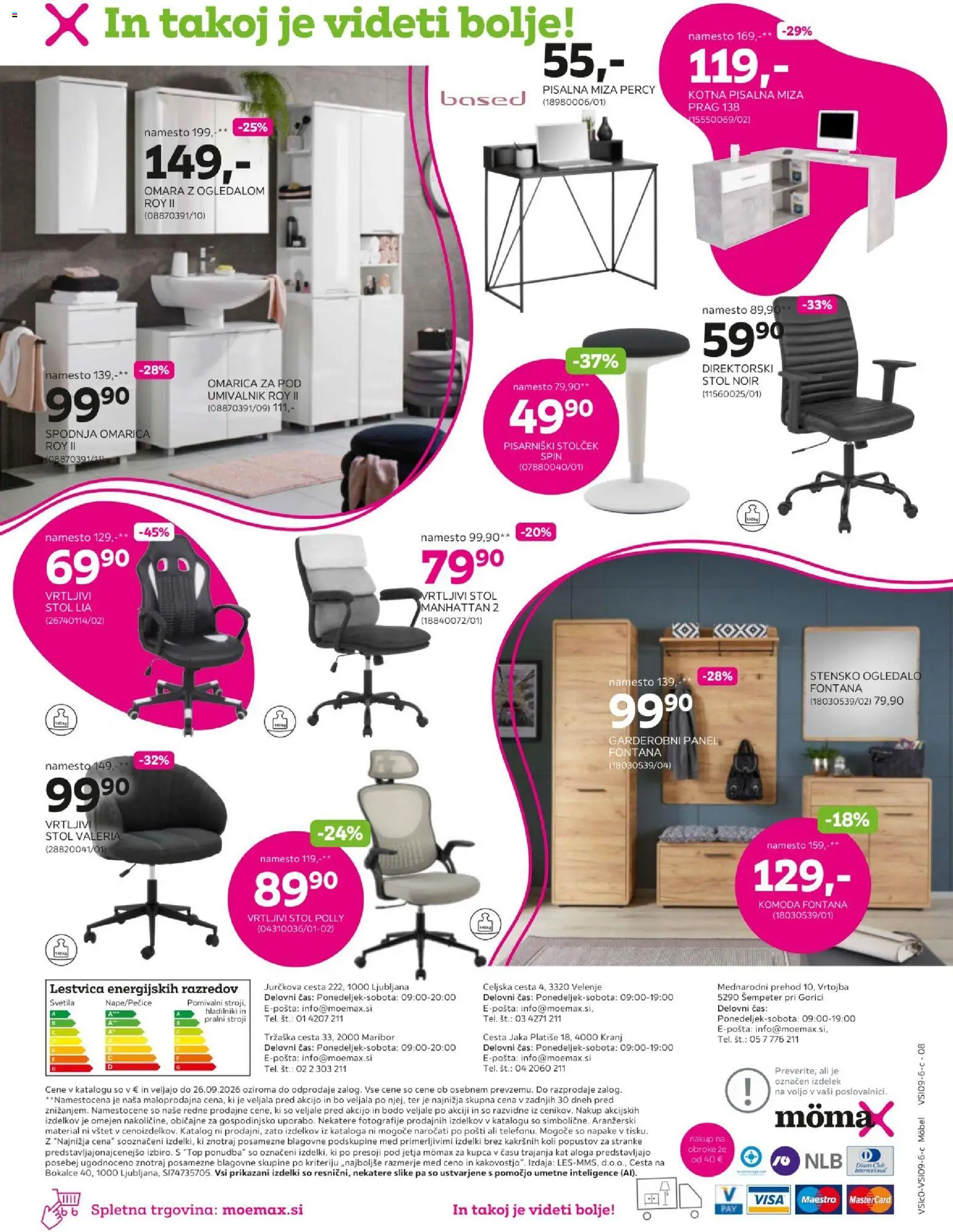 Novi Mömax katalog ponudbe – veljaven od 14.09.2026 | Stran: 8 | Izdelki: Omara, Komoda, Stol, Ogledalo