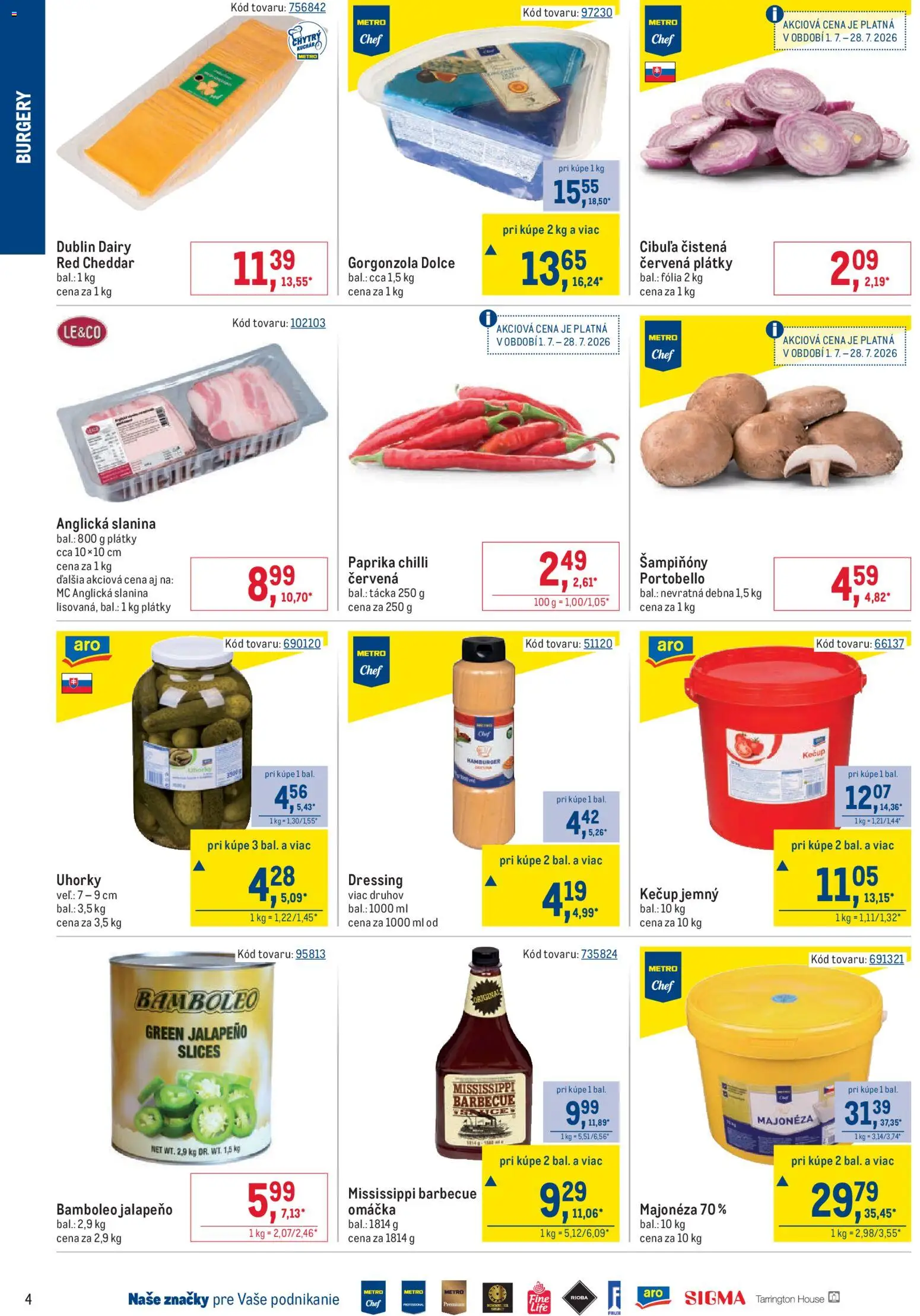 Nové Metro akcie – leták je platný od 01.06.2026 | Strana: 4 | Produkty: Paprika, Chilli, Cibuľa, Uhorky