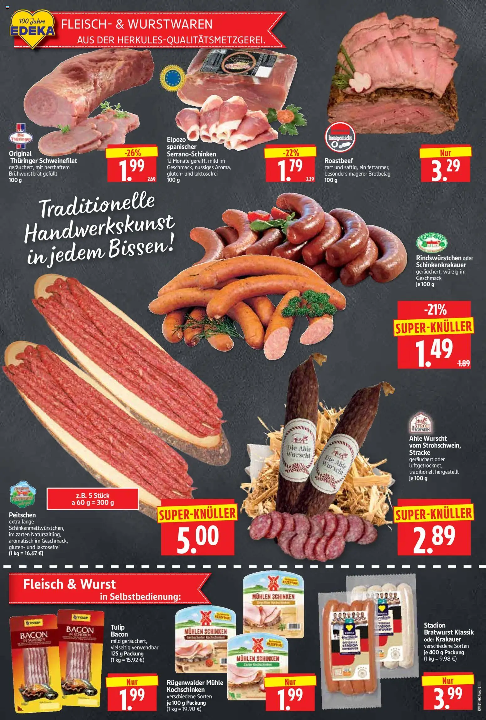 HERKULES Prospekt 	 – gültig ab 18.05.2026 | Seite: 3 | Produkte: Mühle, Bratwurst, Schweinefilet, Schinken