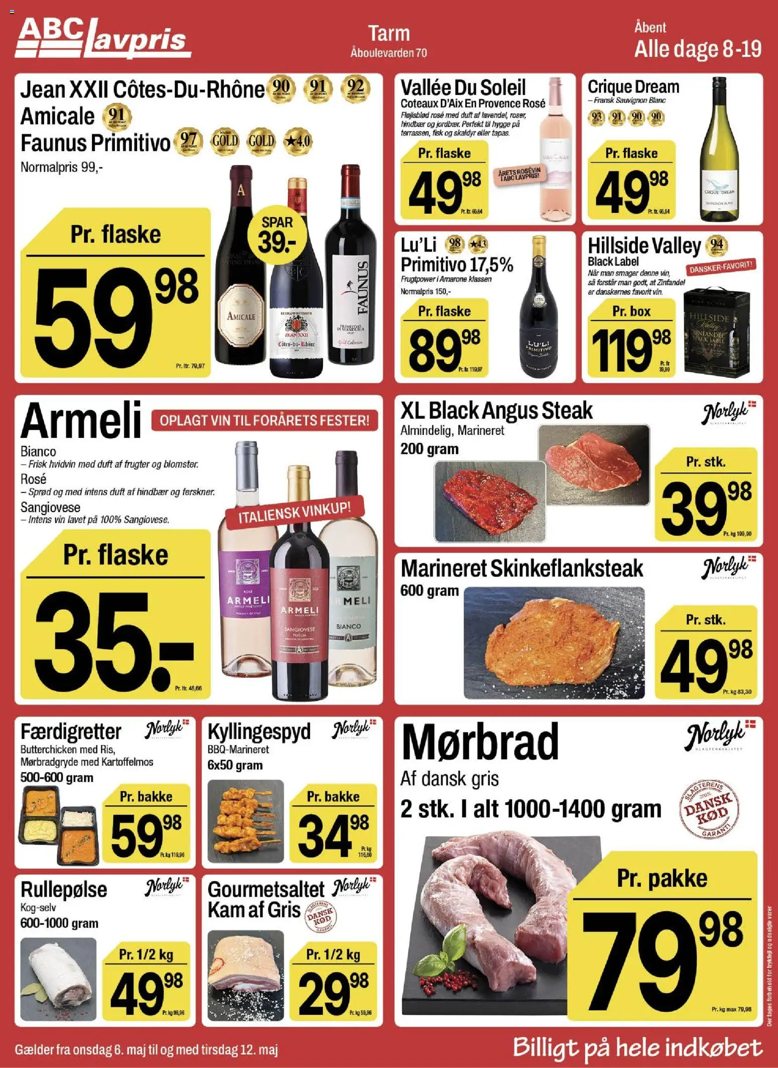Abc Lavpris tilbudsavis – gyldig fra 06.05.2026 | Side: 6 | Produkter: Duft, Vin, Fisk, Rullepølse