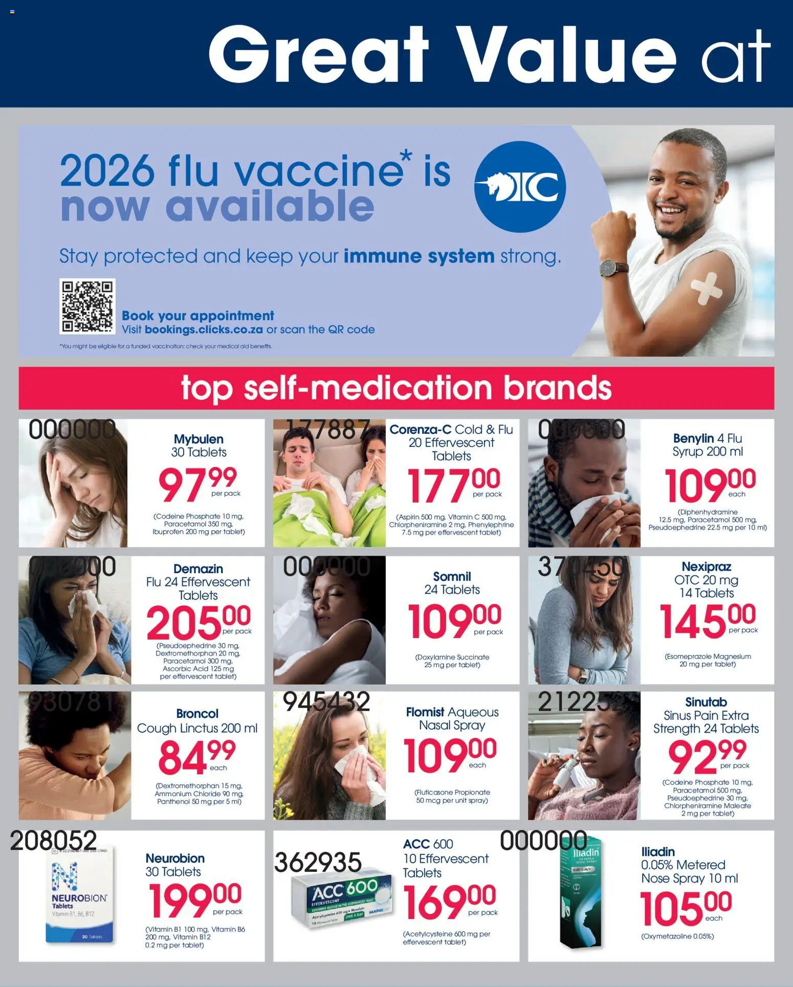 New Clicks catalogue – valid from 21.05.2026 | Page: 22 | Products: Tablet, Syrup, Nasal spray