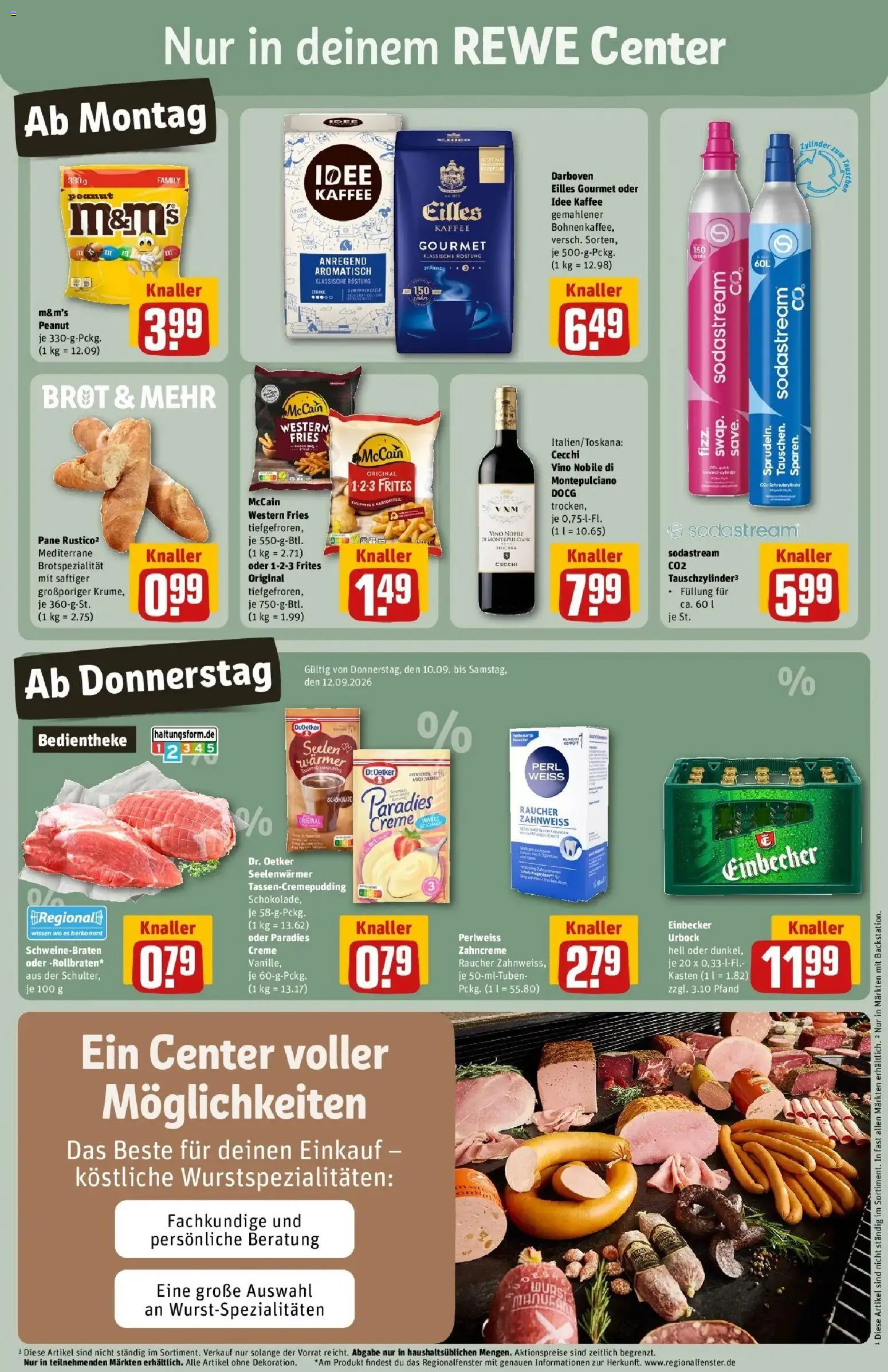 REWE Prospekt ab 07.09.2026 zum Blättern » Angebote | Seite: 3 | Produkte: Pane, Creme, Brot, Sodastream