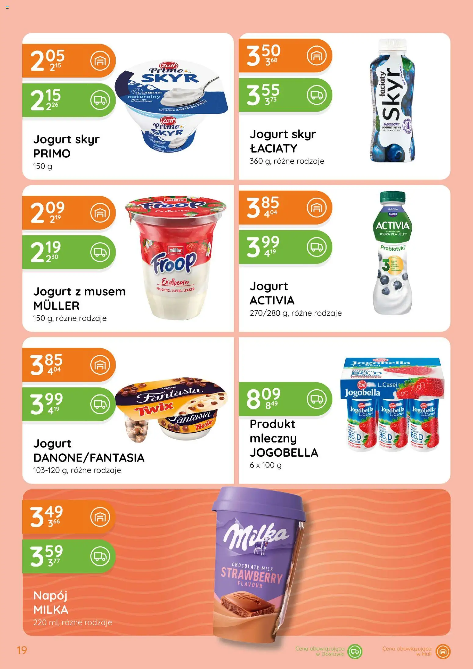 Eurocash gazetka od 15.10.2026 | Strona: 19 | Produkty: Milka, Jogurt, Probiotyki, Skyr