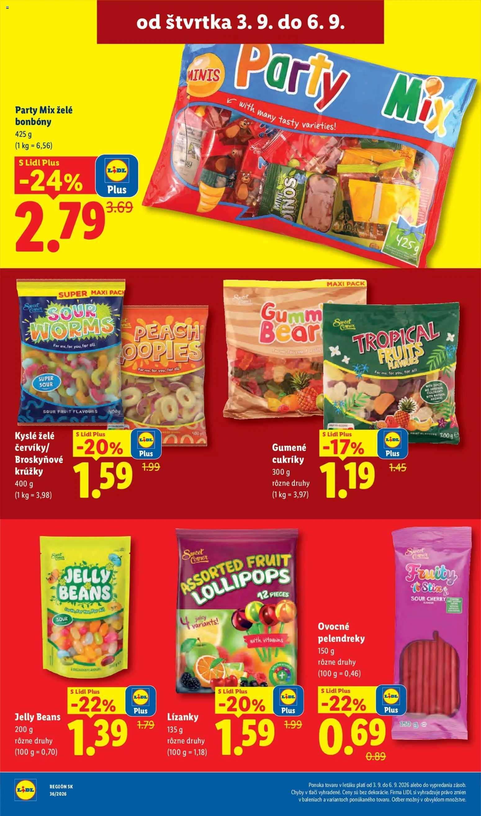 Nové Lidl akcie – leták je platný od 31.08.2026 | Strana: 79 | Produkty: Lízanky, Cukríky