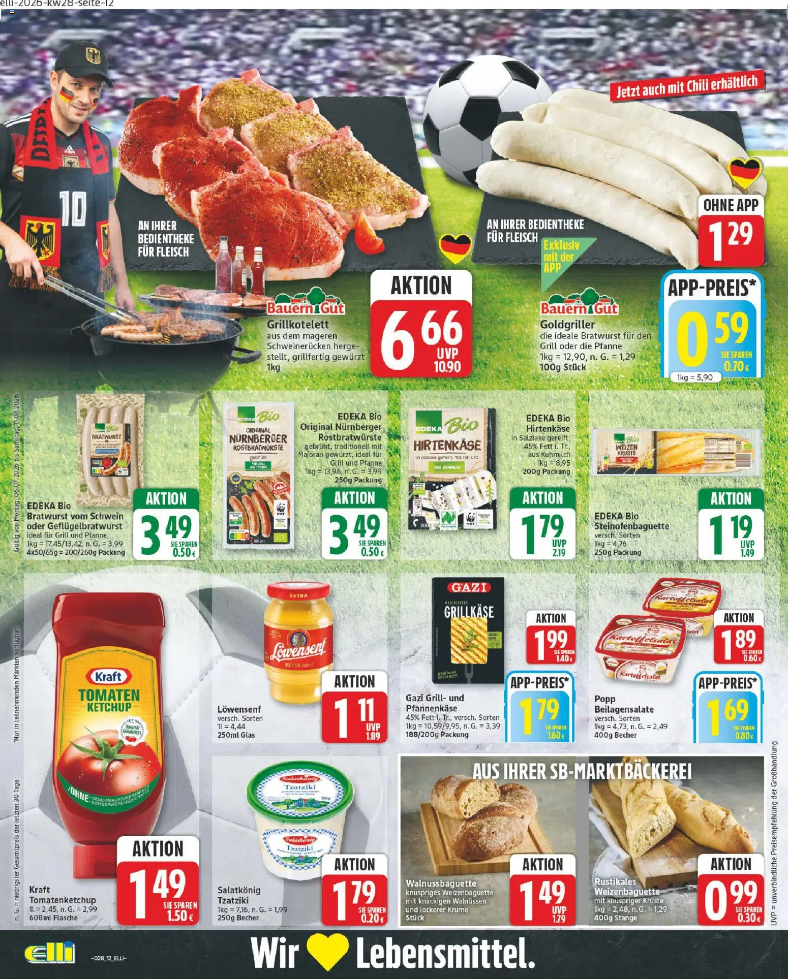 Elli Markt Prospekt Verl – gültig ab 06.07.2026 | Seite: 12 | Produkte: Grill, Bratwurst, Chili, Fleisch