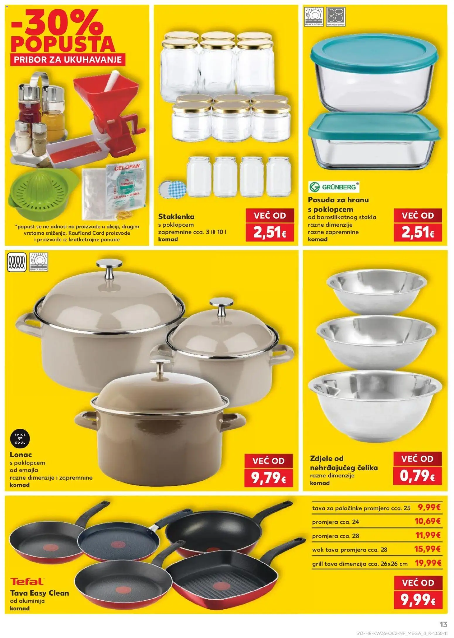 Kaufland katalog | vrijedi od 02.09.2026 | Stranica: 13 | Proizvodi: Celofan, Jar, Pan, Lonac