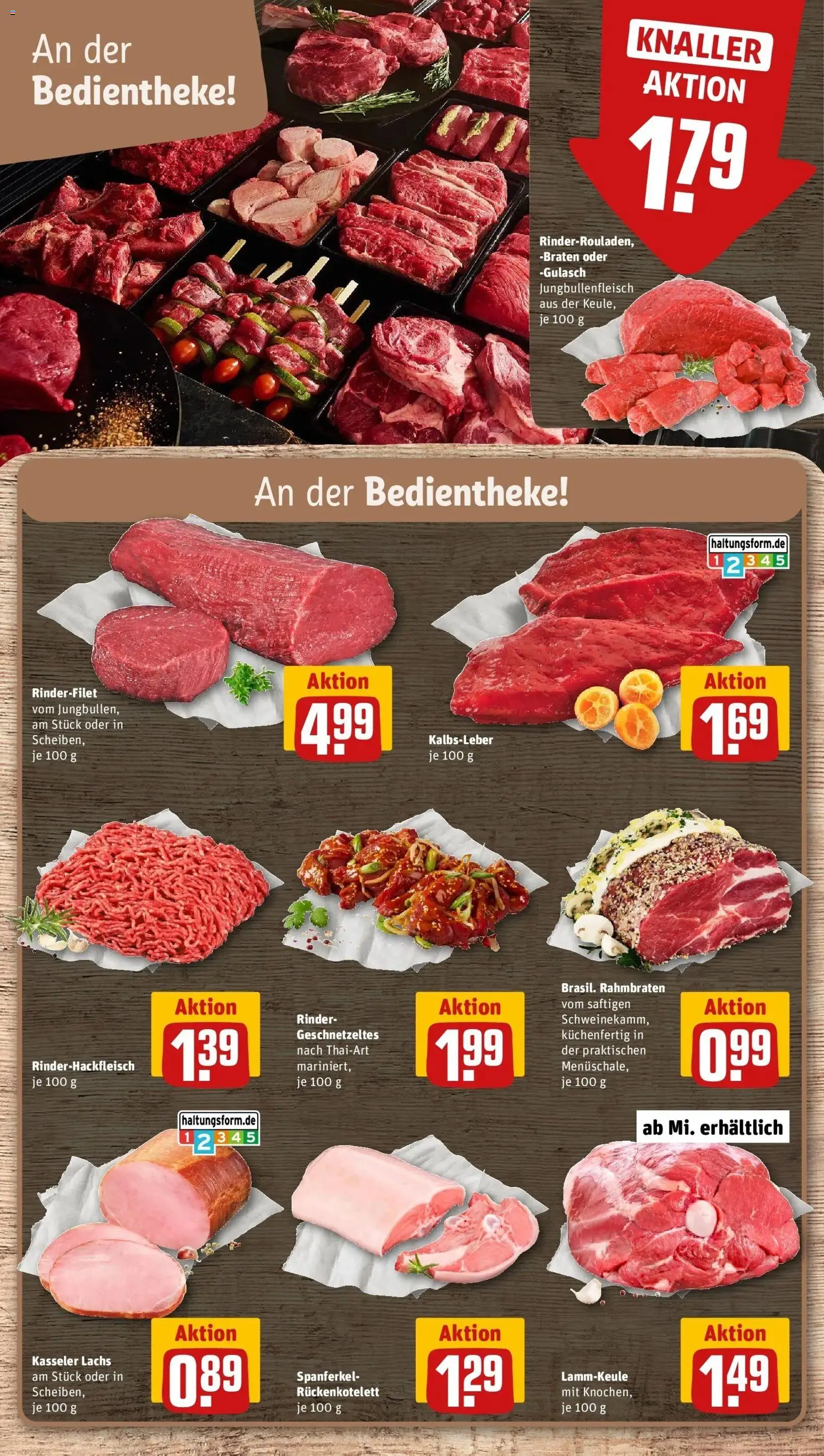 REWE Prospekt ab 26.10.2026 zum Blättern » Angebote | Seite: 10 | Produkte: Lammkeule, Rinderfilet, Kalbsleber, Lachs