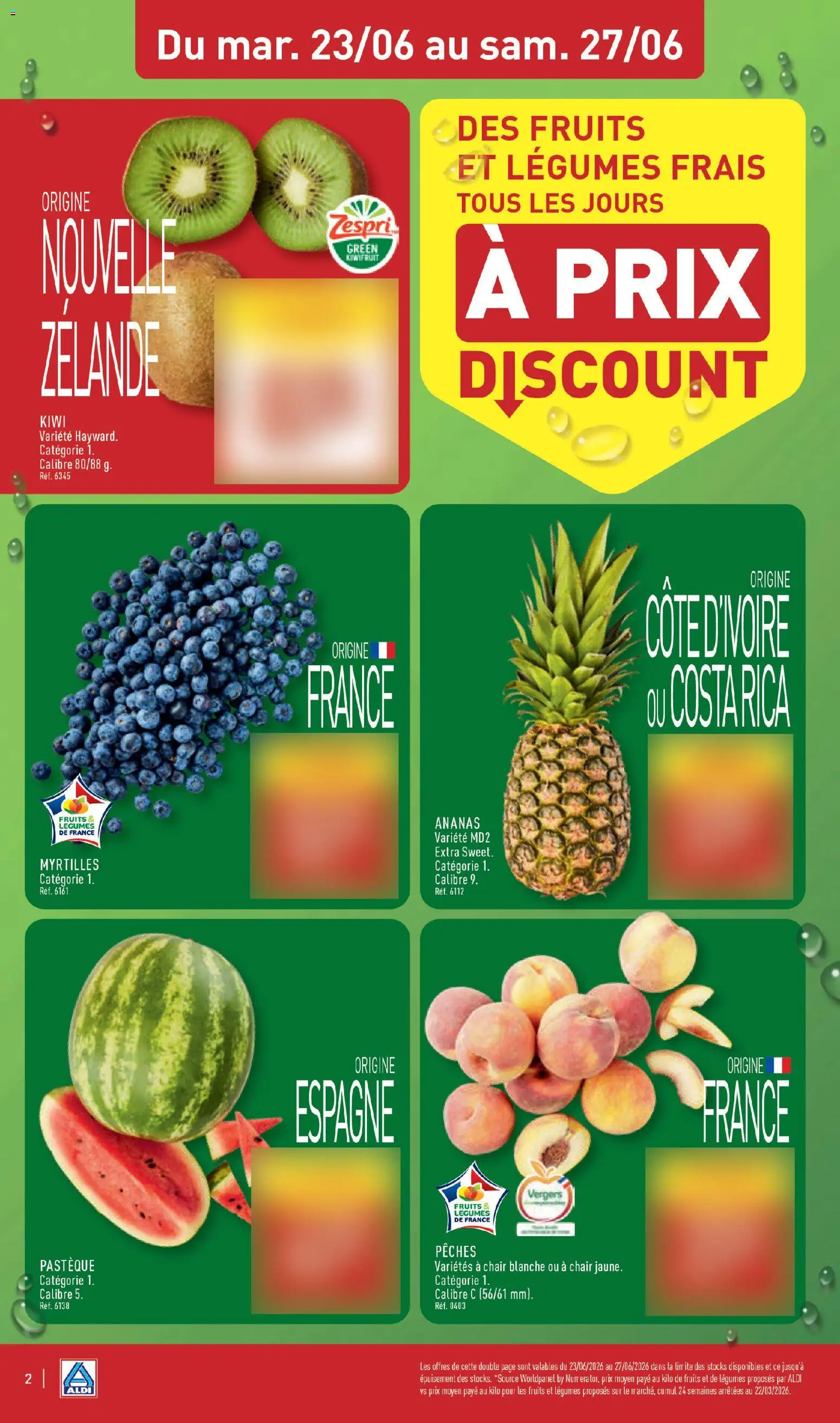 {H1} | Page: 4 | Produits: Myrtilles, Pastèque, Ananas, Kiwi