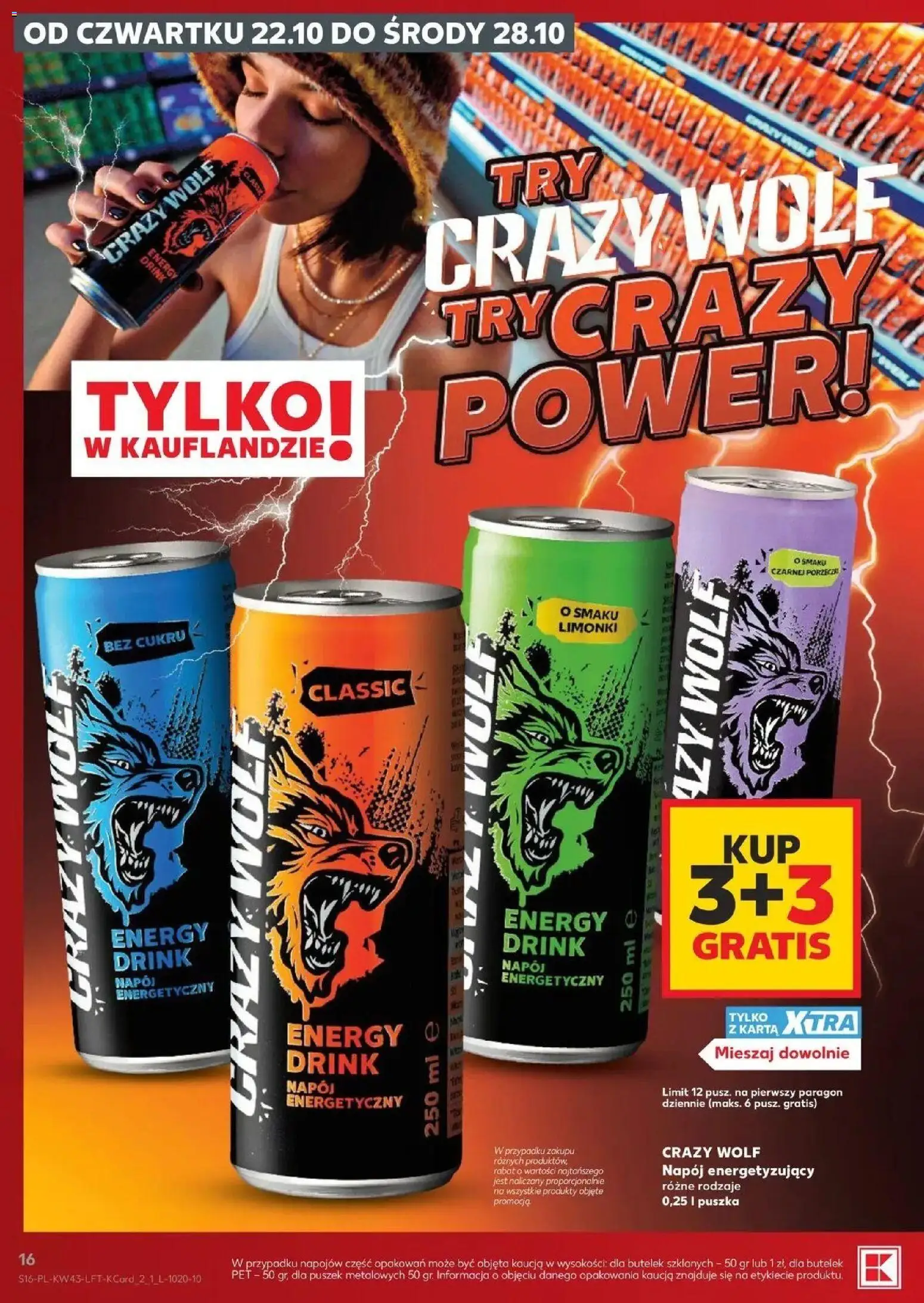 Kaufland aktualna gazetka od 22.10.2026 - od jutra PDF | Strona: 16 | Produkty: Karta, Napój energetyczny